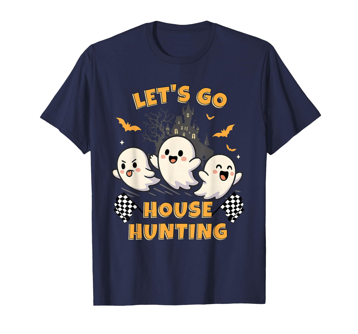 Let’s Go House Hunting Ghost Halloween Real Estate Humor T-Shirt