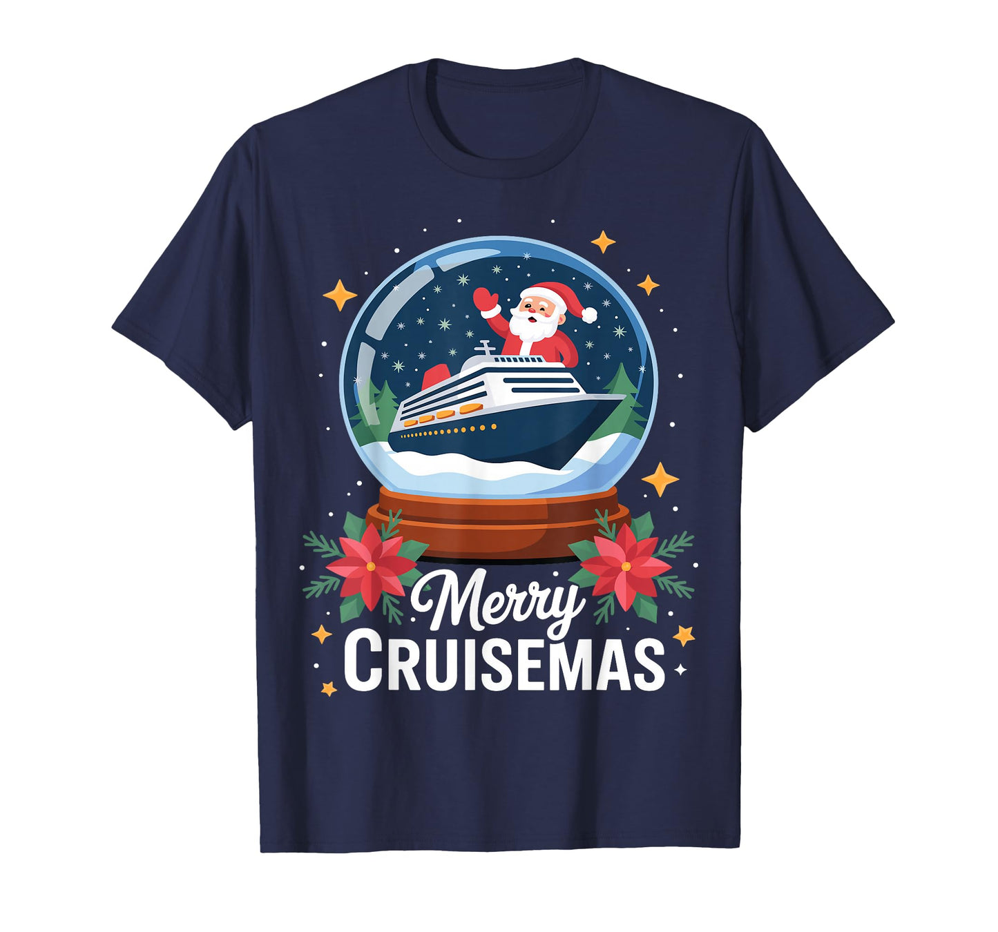Merry Cruisemas 2025 Funny Christmas Santa Reindeer Cruise T-Shirt