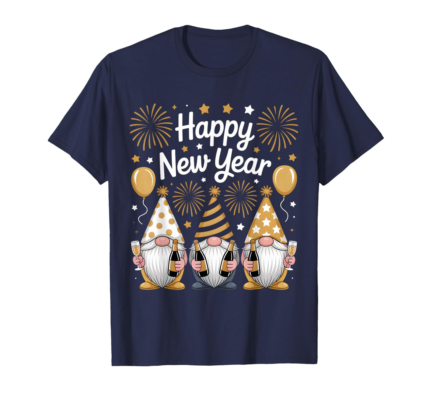 Happy New Years Eve Party Gnomes Matching Family T-Shirt