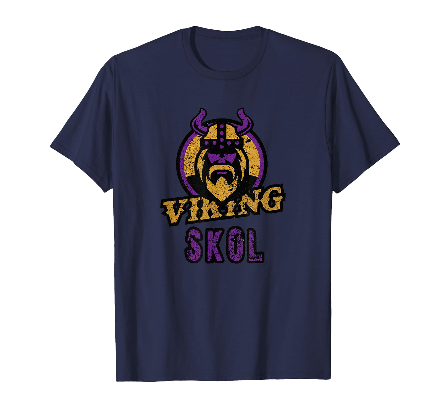 Skol Viking Vintage Distressed Skol Viking T-shirt Skol Fan T-Shirt
