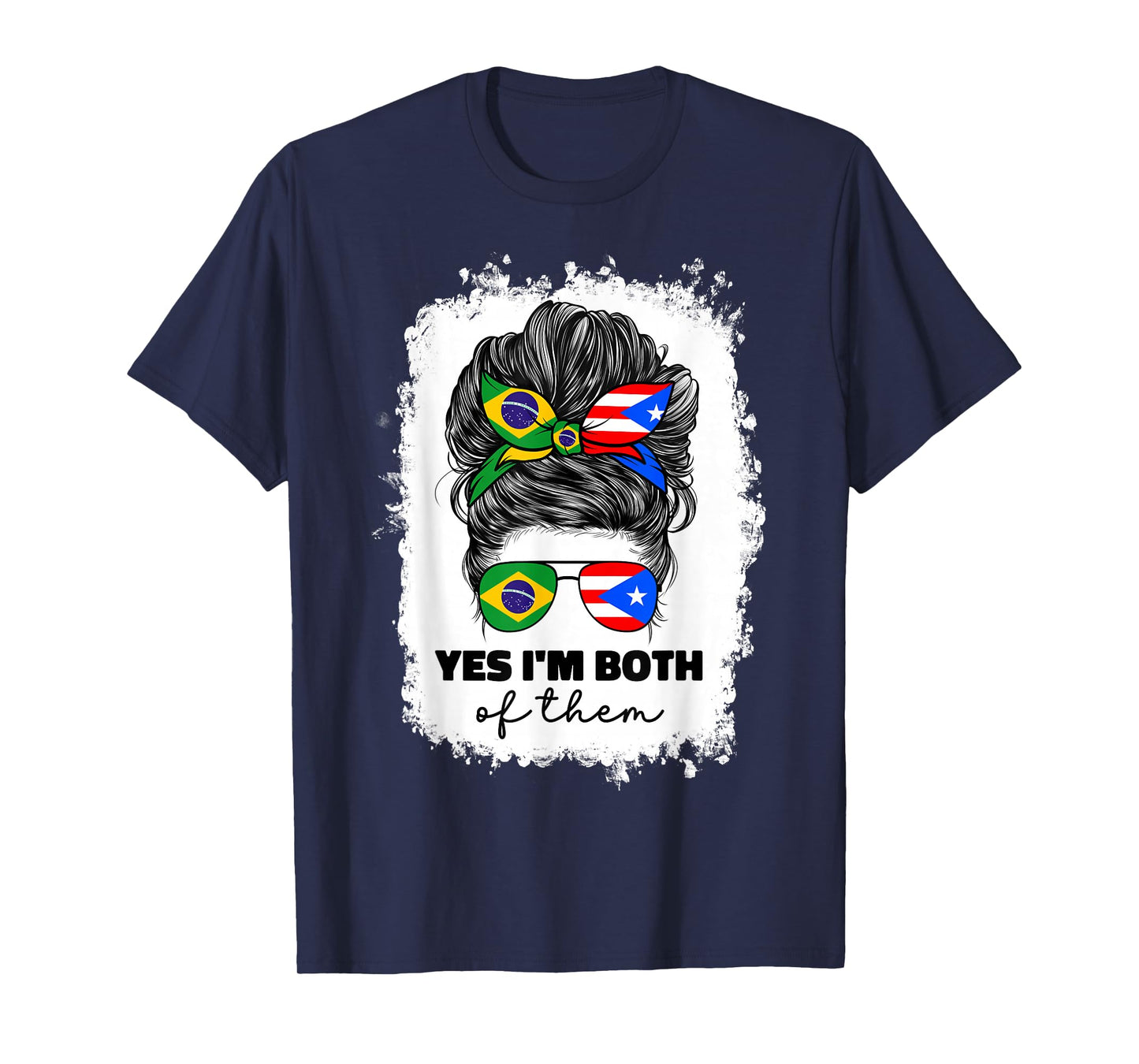Half Brazilian And Puerto Rican Rico Brazil Flag Girl Women T-Shirt
