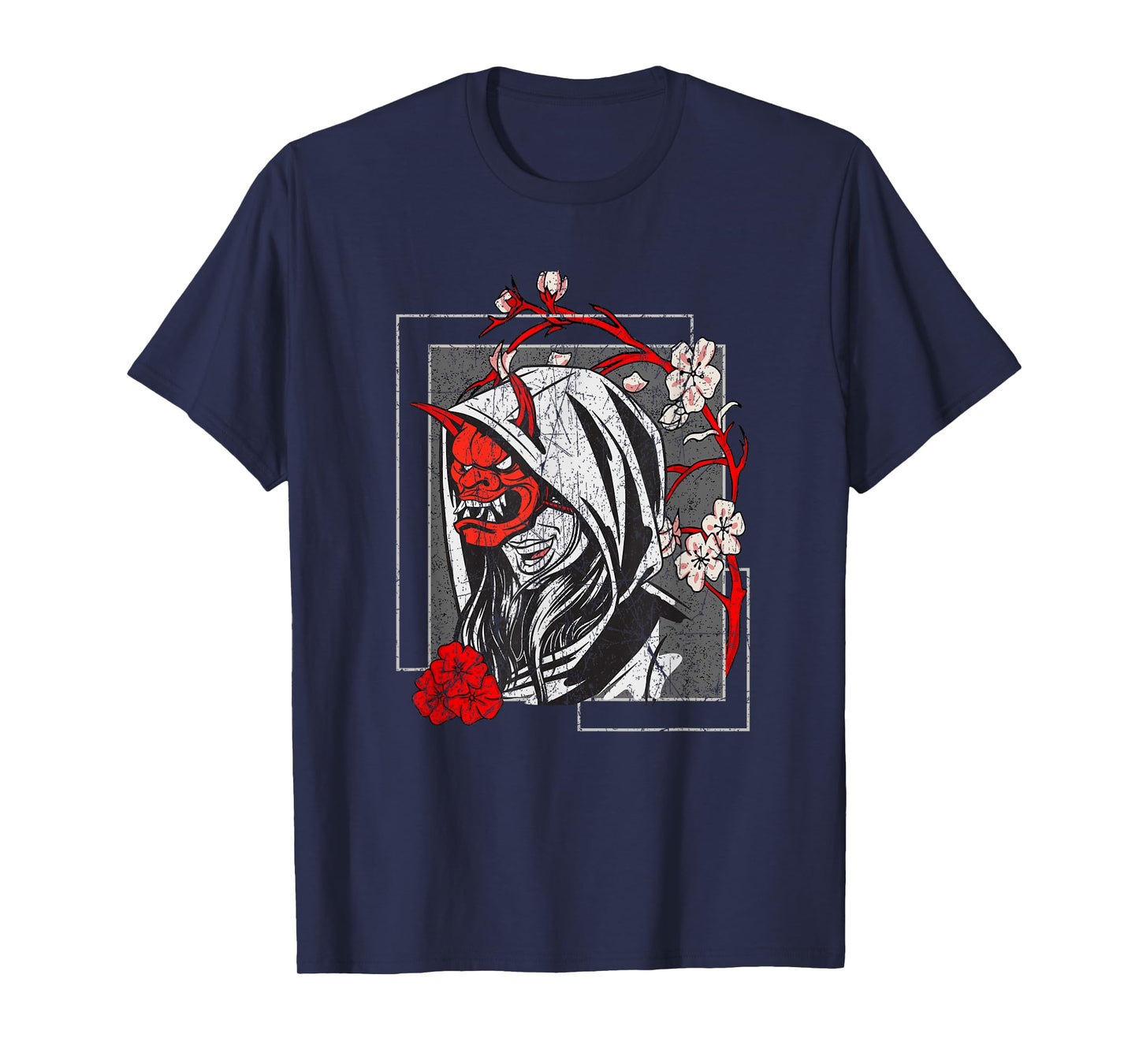 Oni Monster Yokai Hannya Anime Girl Harajuku Japan Aesthetic T-Shirt