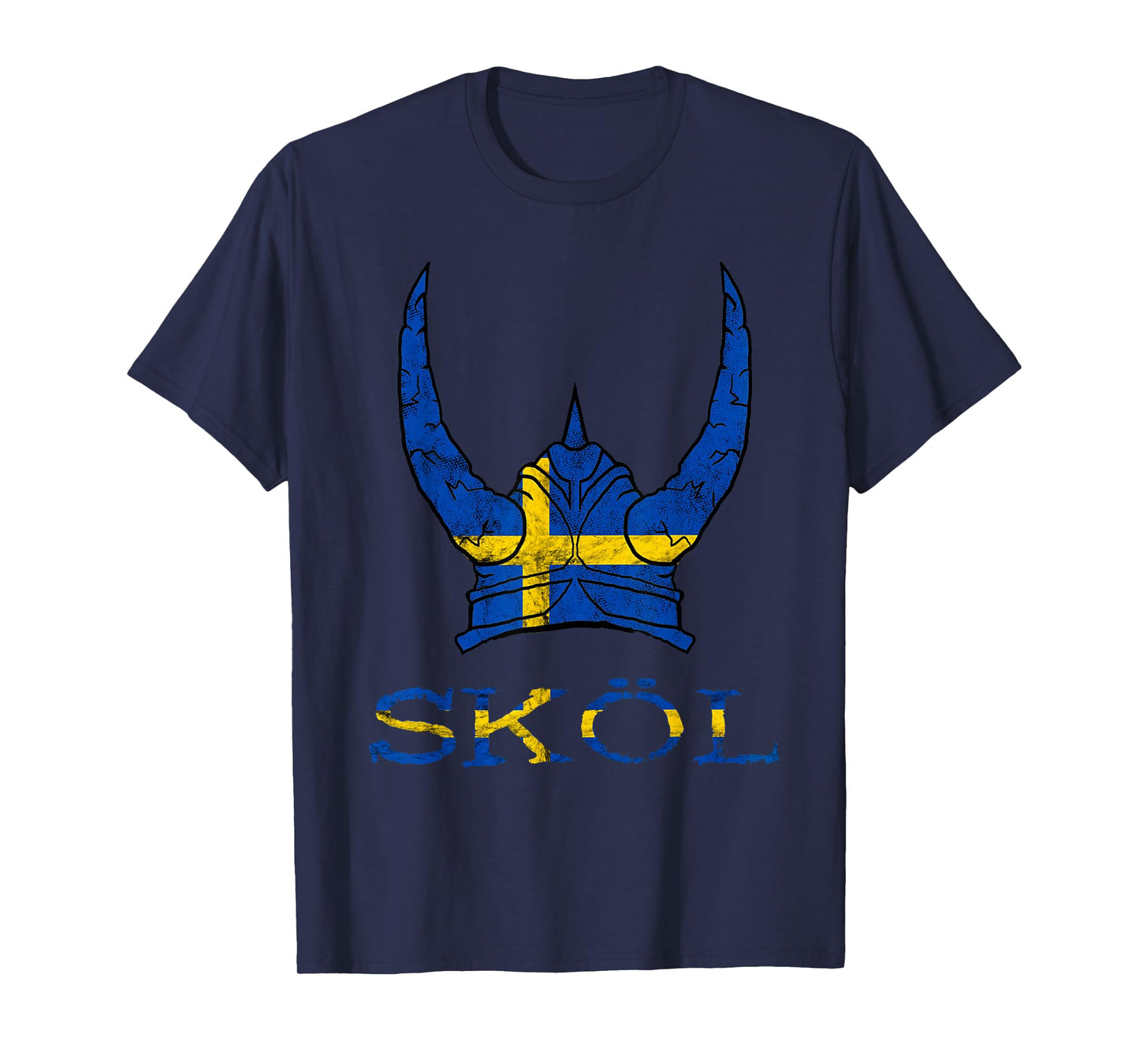 Skol Swedish Viking Helmet Sweden Nordic Northman Swede T-Shirt