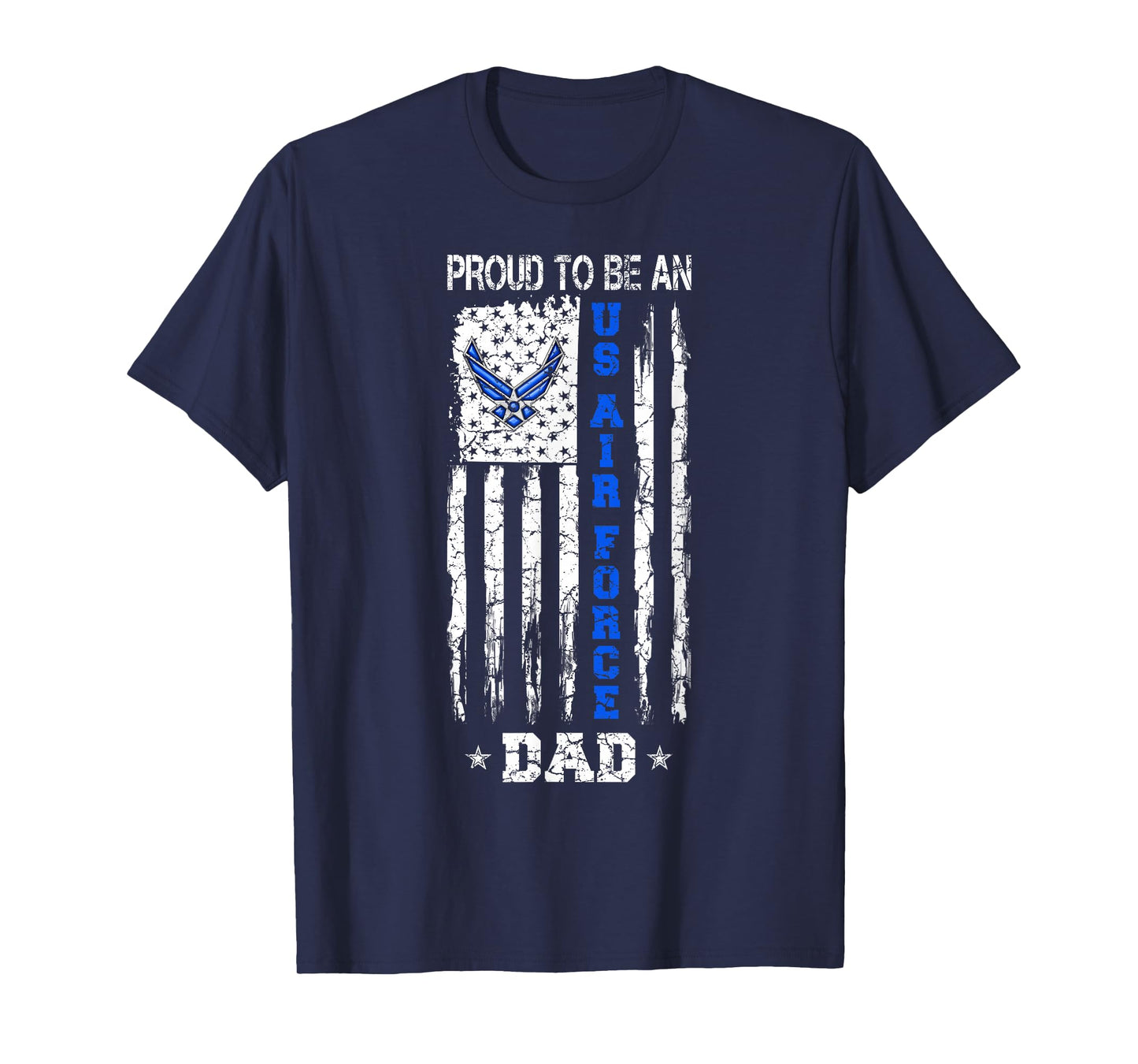 Vintage USA Flag Proud To Be An US Air Force Dad T-Shirt