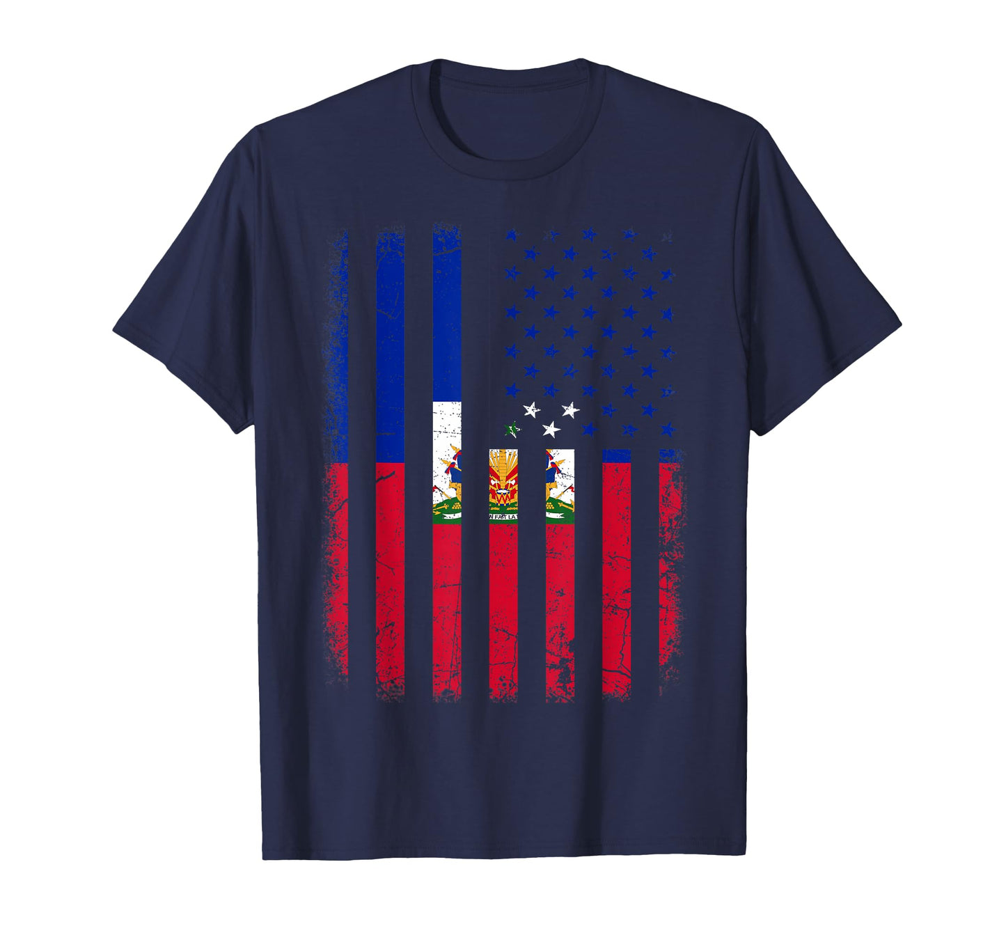 Haitian American Flag Haitian Roots Haiti America T-Shirt