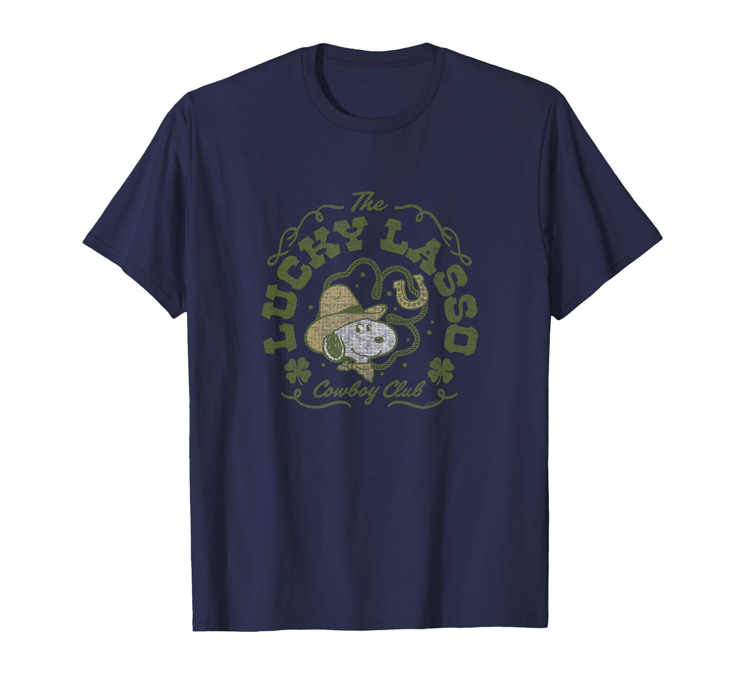 Snoopy Lucky Lasso Cowboy Club Western Design T-Shirt