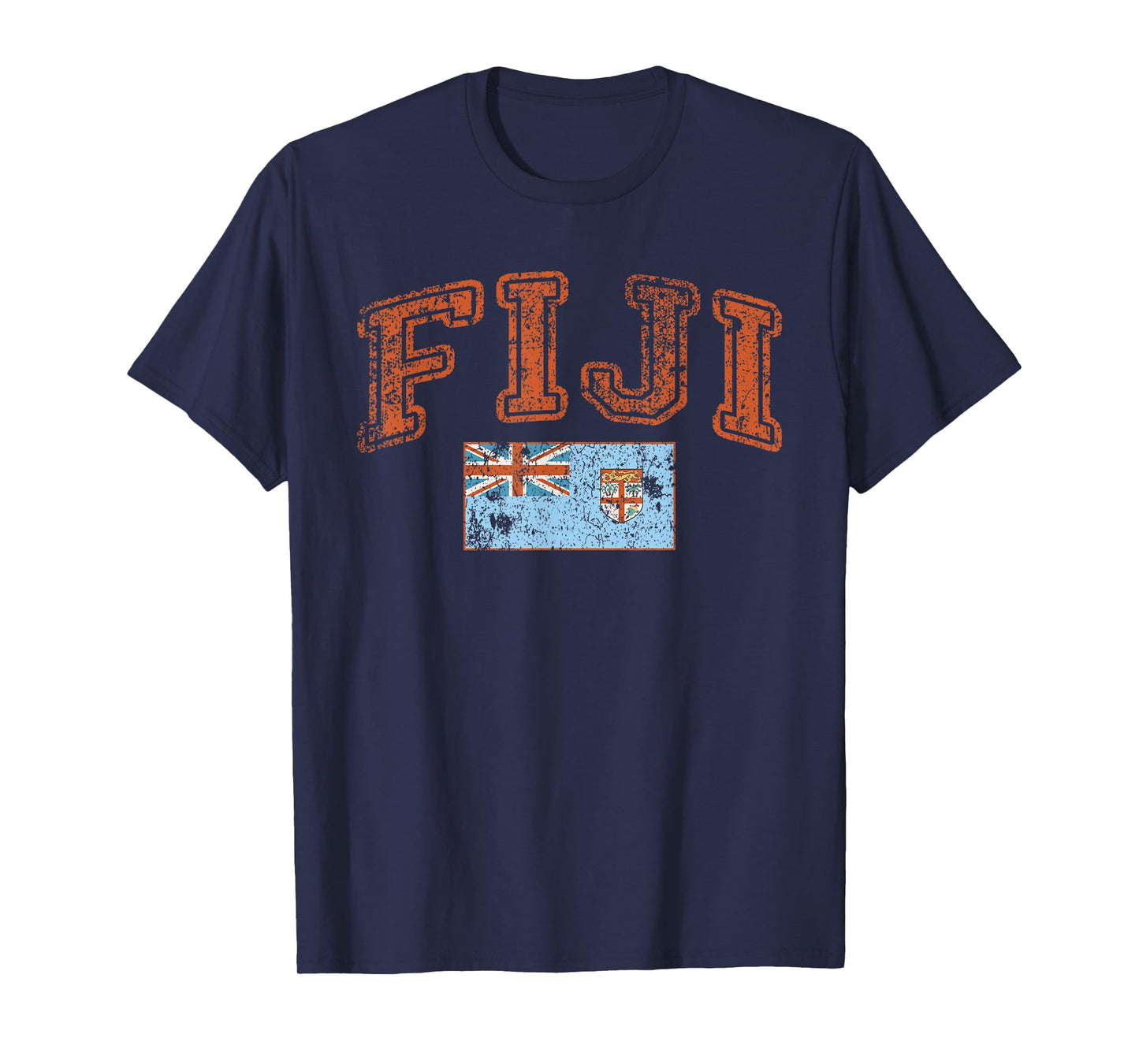 Vintage Retro Faded Fiji Flag T-Shirt