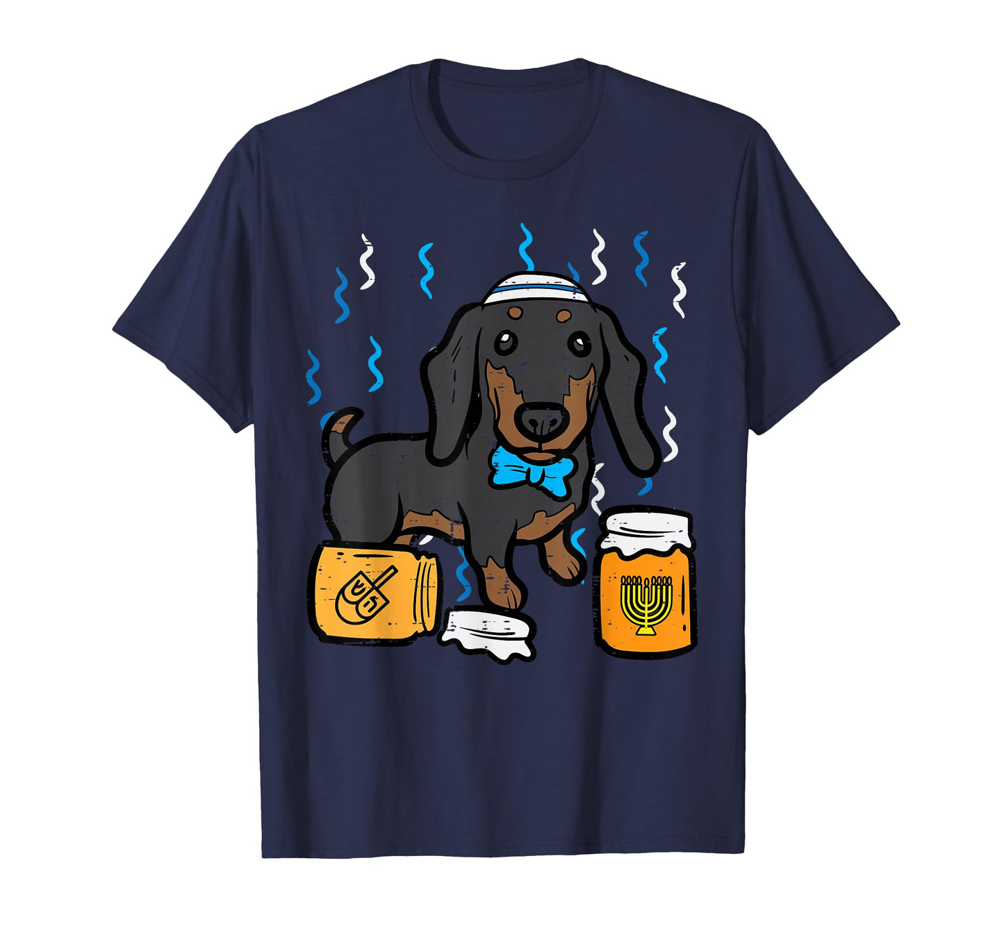 Hanukkah Dog Dachshund Chanukah Jewish Wiener Men Women Kid T-Shirt