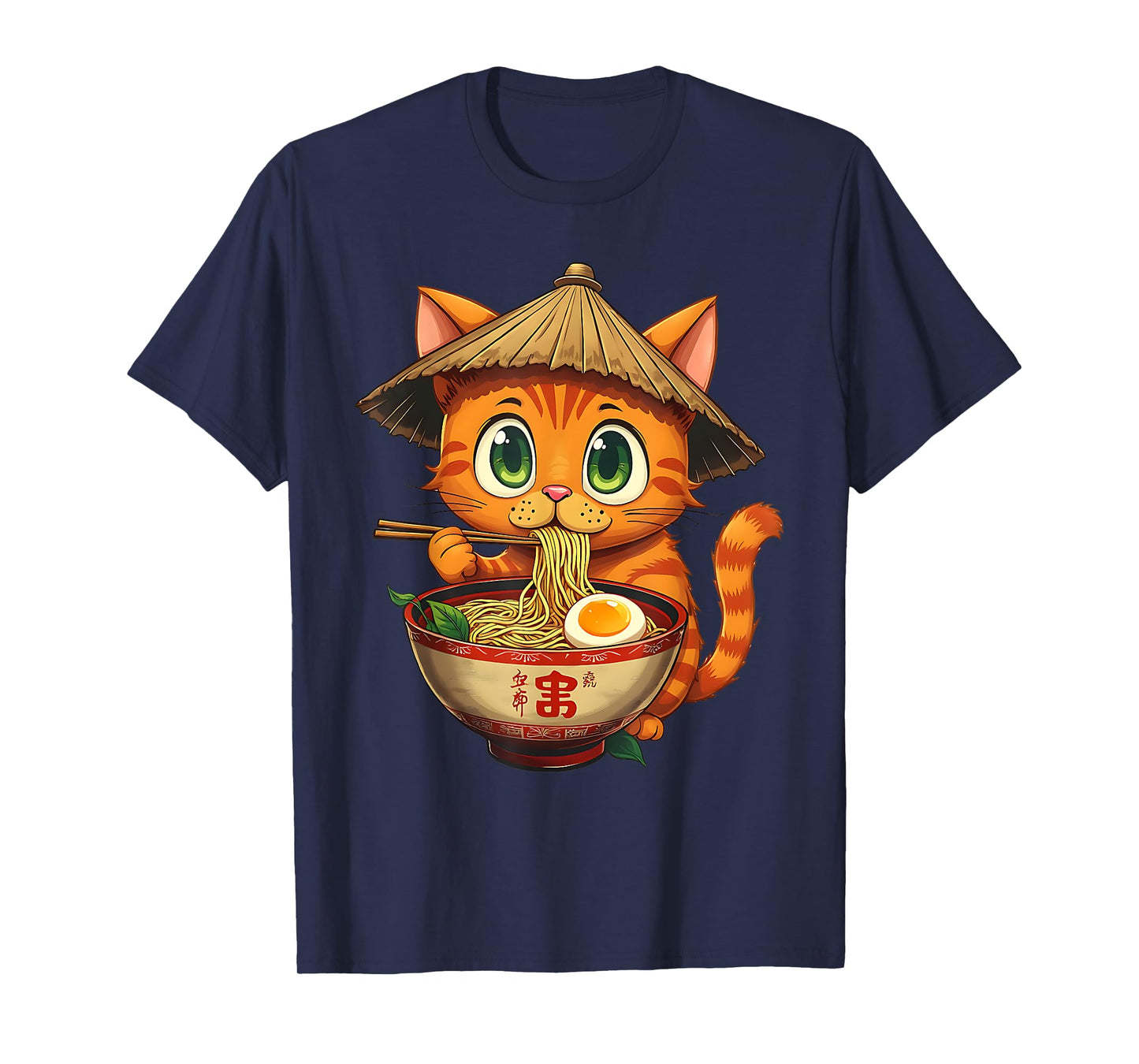 Cat Eating Ramen Kawaii Neko Japanese Noodles Anime Lovers T-Shirt