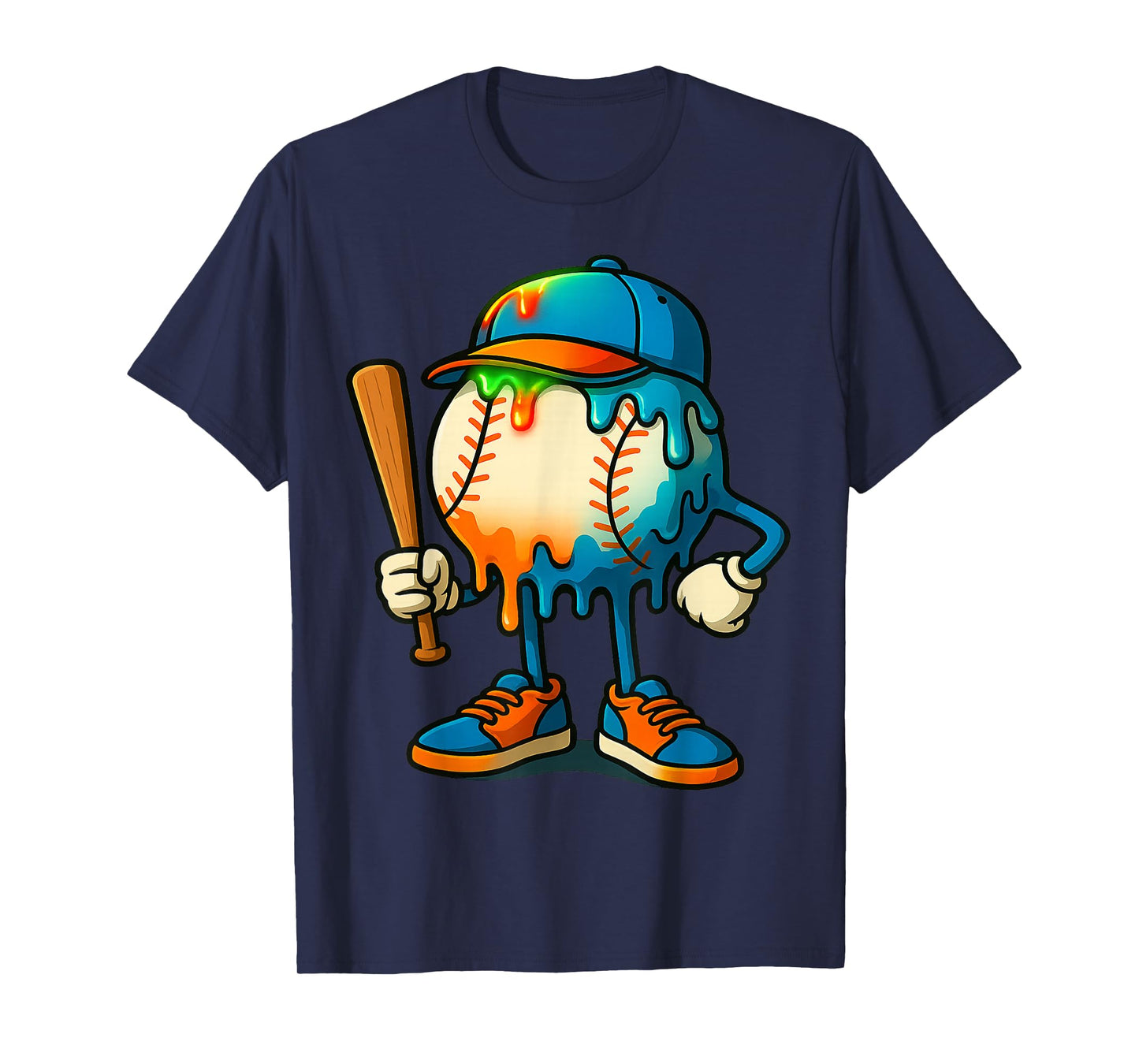 Baseball Drip Team for Boys Ice Cream Cool T-Shirt