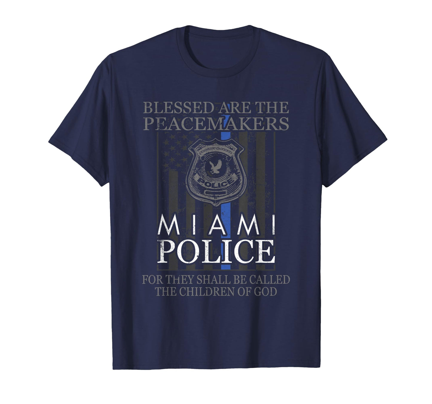 Miami Police Support Saint Michael Police Officer Prayer T-Shirt