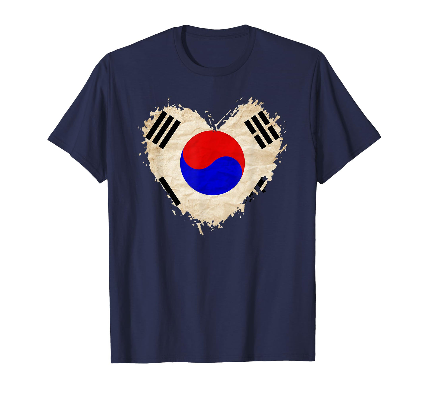 South Korea Flag Love Heart Patriotic Mom Dad Family School T-Shirt