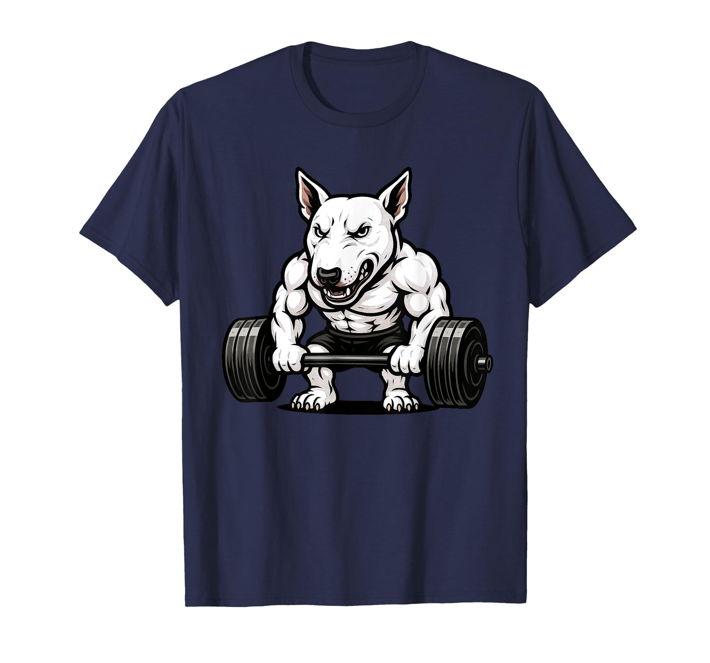 English Bull Terrier Weightlifting Bodybuilder Workout Gym T-Shirt