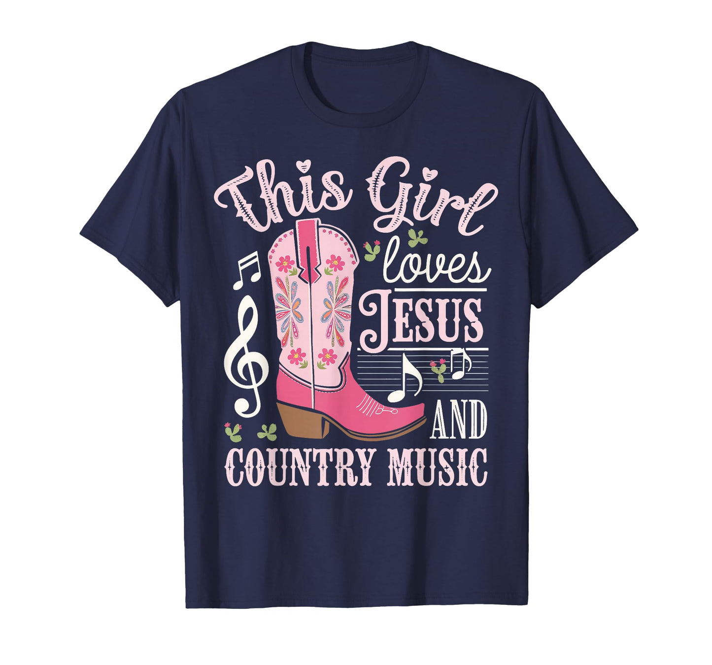 This Girl Loves Jesus And Country Music T-Shirt