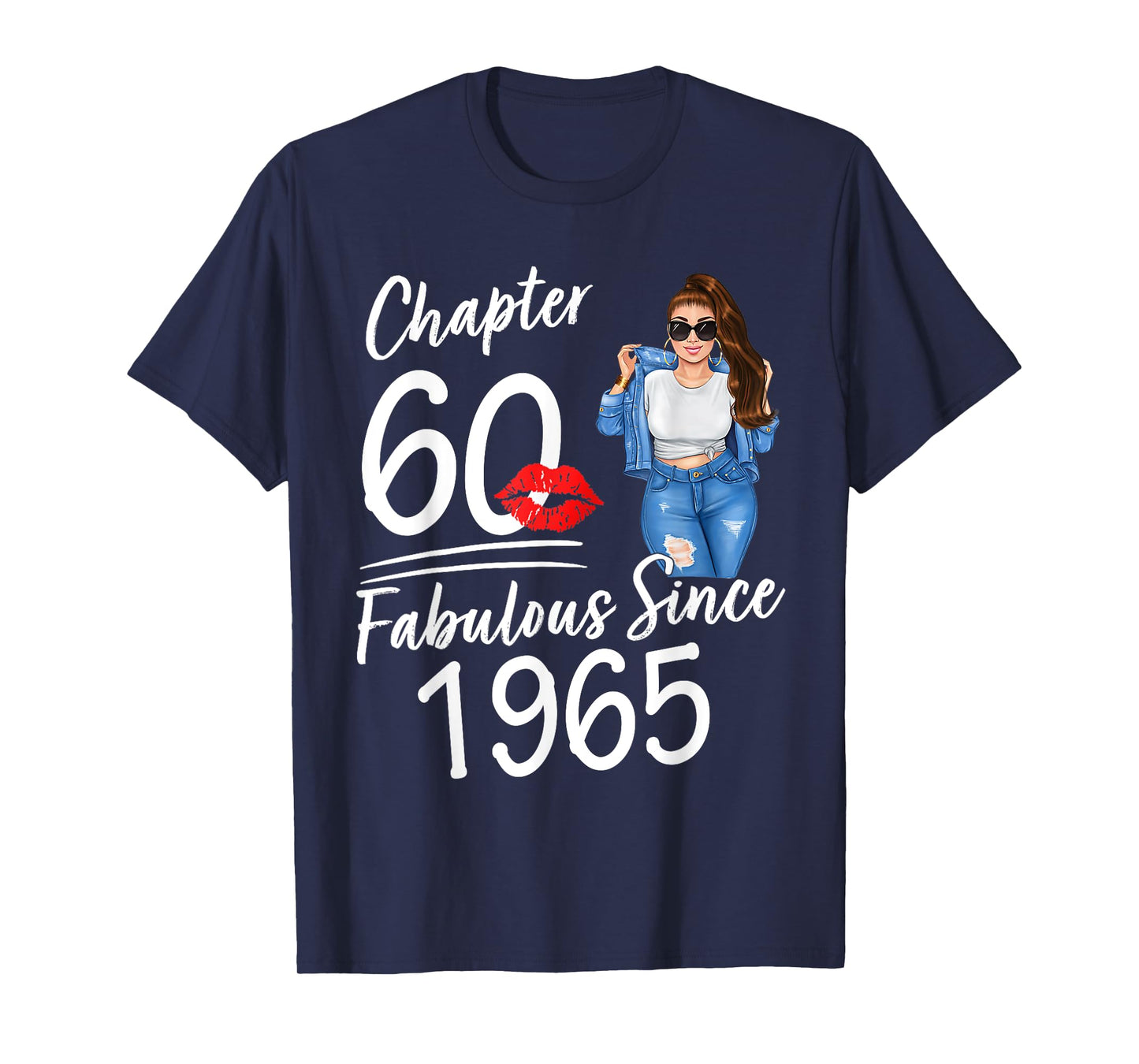 Chapter 60 Fabulous Since 1965 60th Birthday Women Melanin T-Shirt