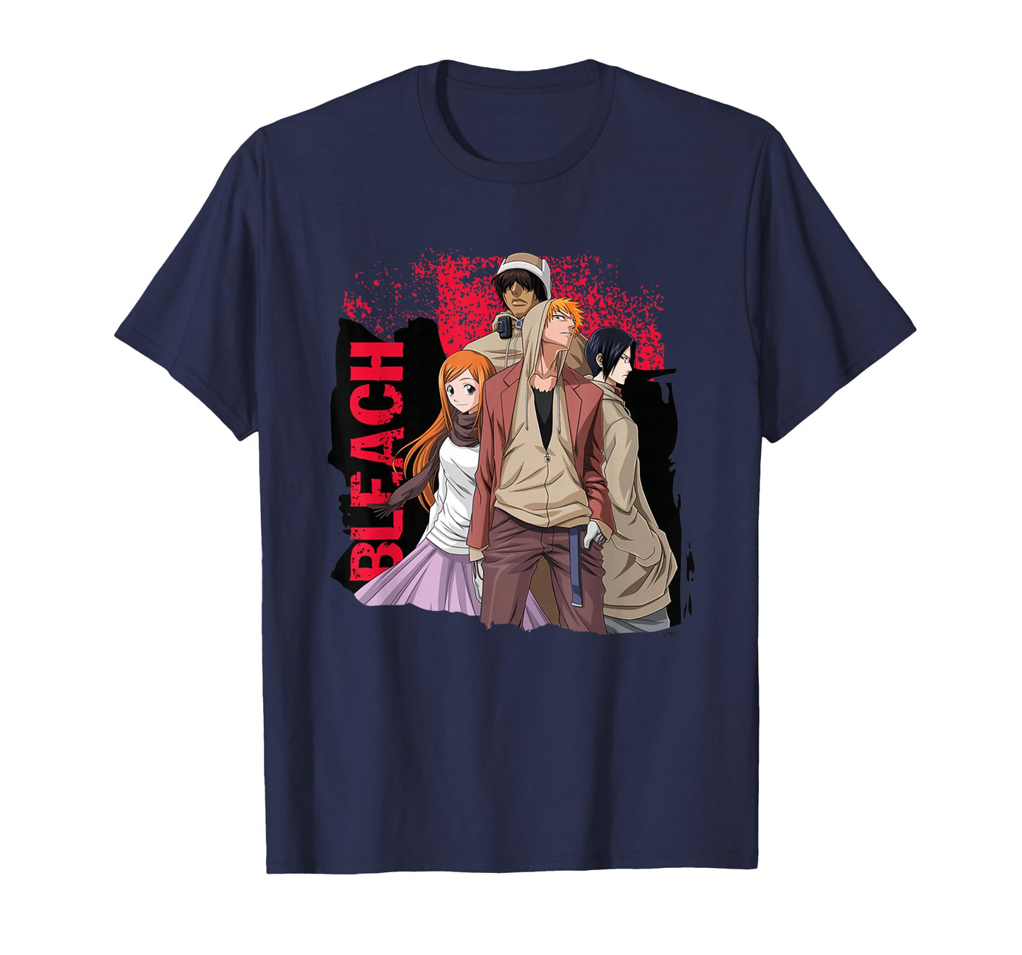 Bleach Ichigo Hood and Characters Streetwear Anime T-Shirt