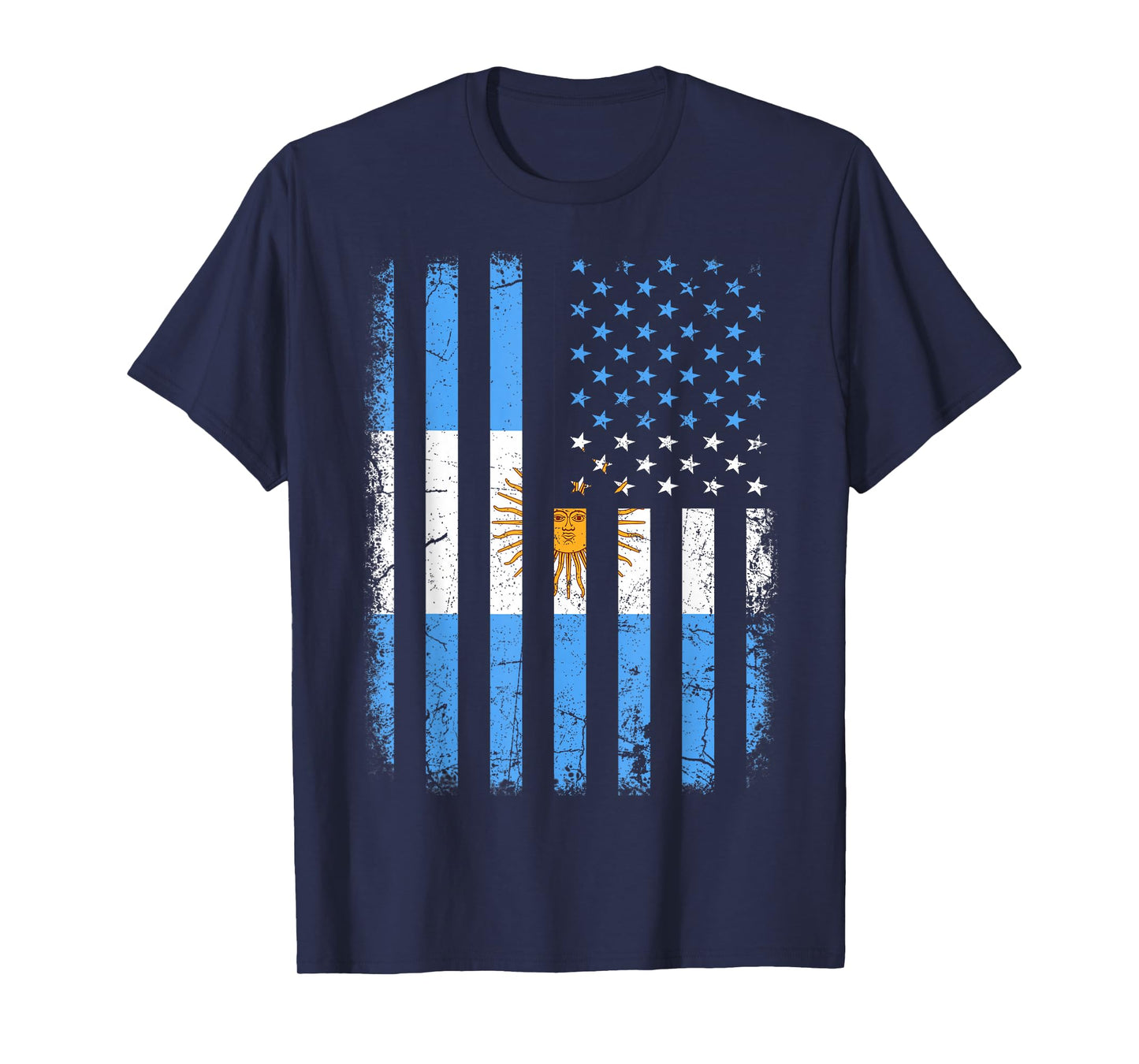 Argentinian American Flag Argentinian Roots Argentina Gift T-Shirt