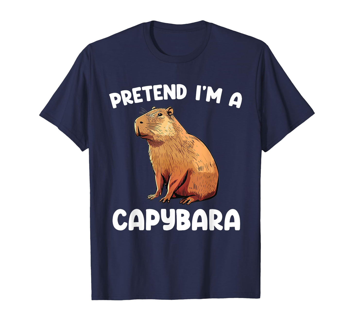 Pretend I'm A Capybara Funny Lazy Halloween Capybara Costume T-Shirt