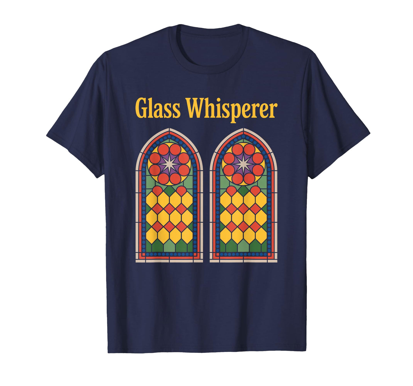 Glass Whisperer, Stained Glass Mosaic Art Window Hanging T-Shirt