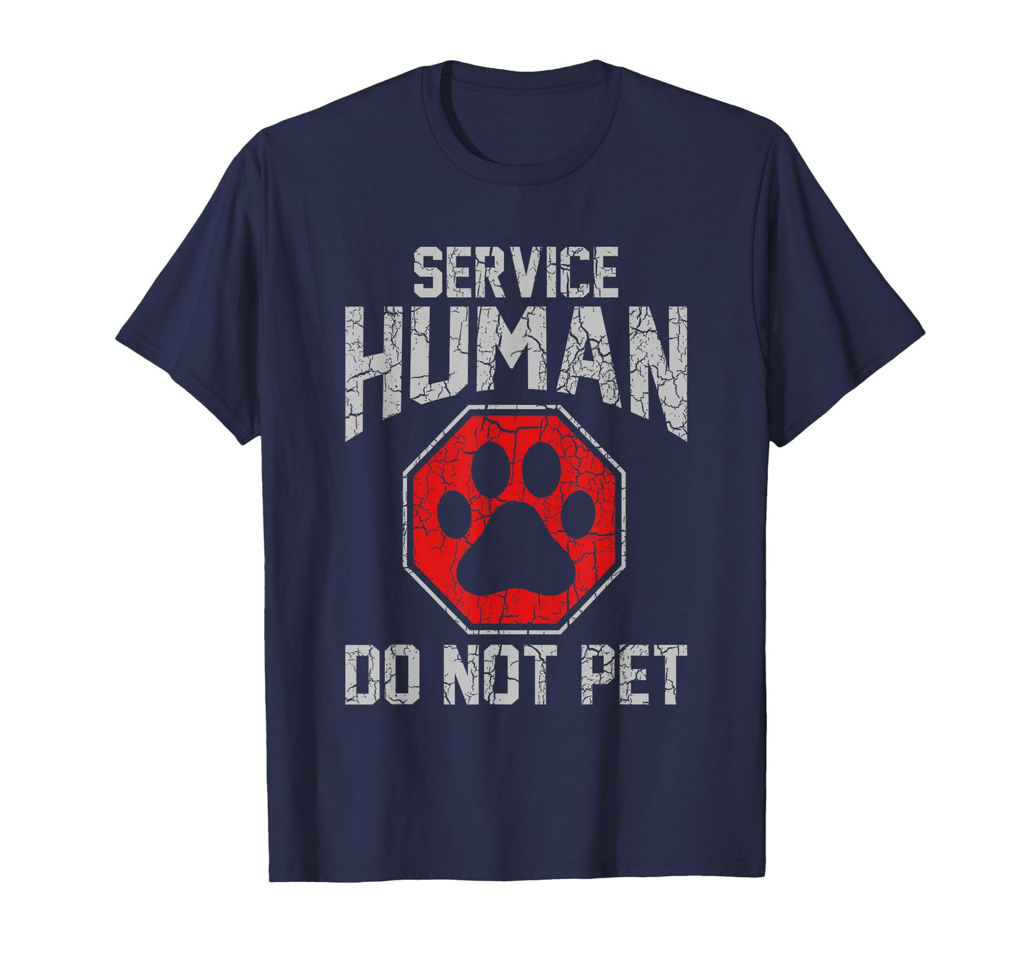Service Dog Human Do Not Pet Funny Vintage Rescue Dog Owner T-Shirt