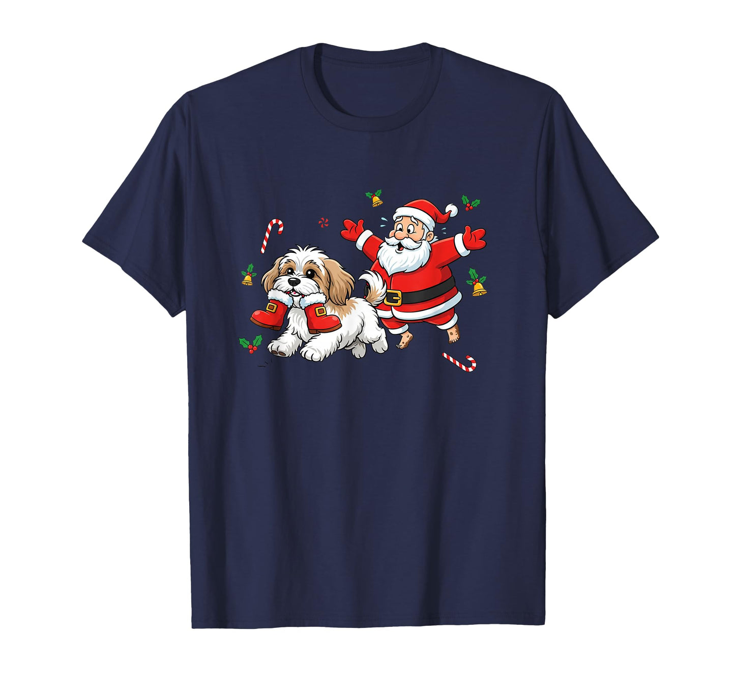 Funny Havanese Santa Claus Boots Christmas Womens Mens Kids T-Shirt