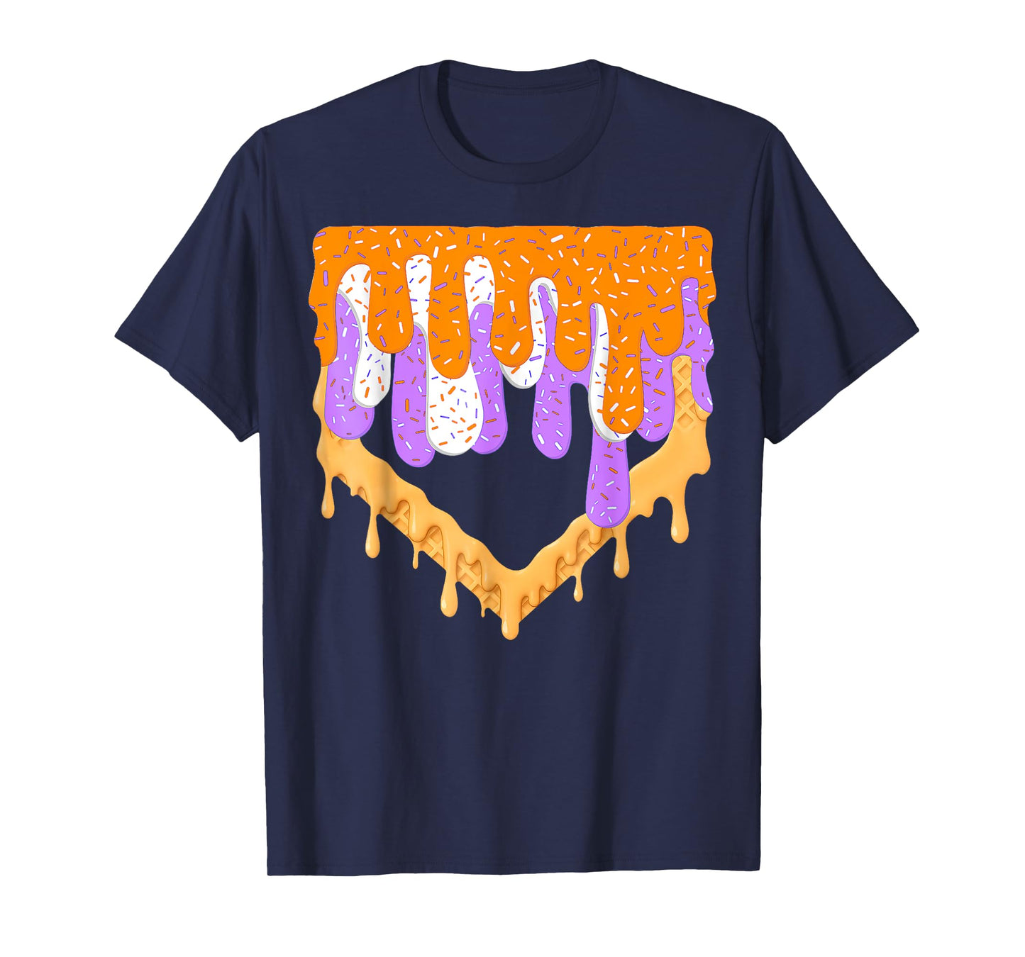 Baseball Drip Boy Ice Cream Halloween Youth Boys Baseball T-Shirt