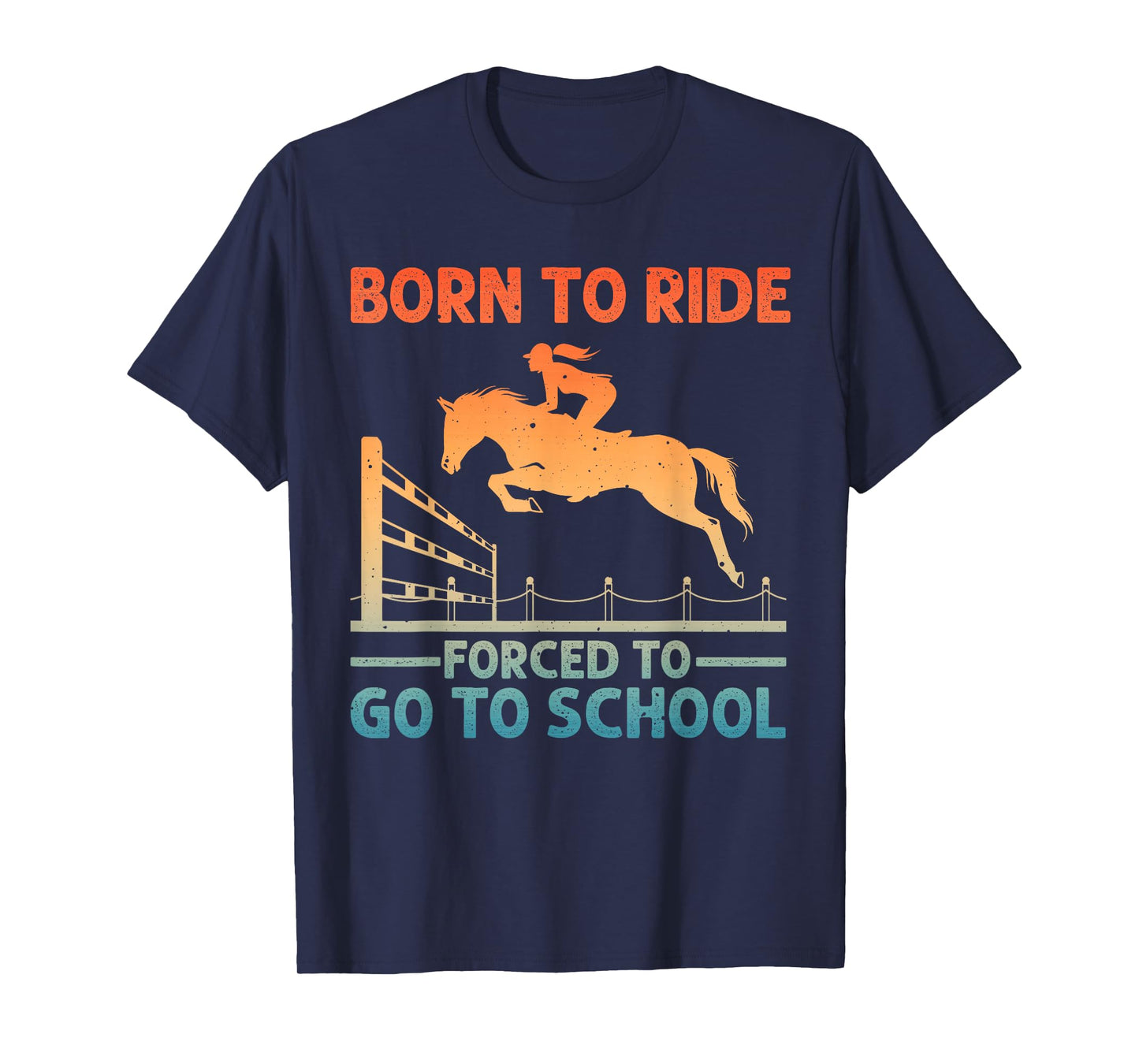 Horse Racing Art For Kids Boys Girls Horse Lover Equestrian T-Shirt