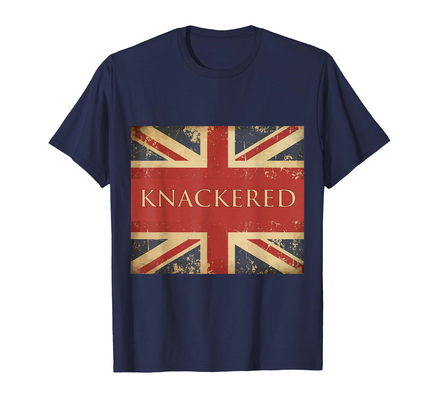 Knackered England Apparel Union Jack Flag UK Slang British T-Shirt