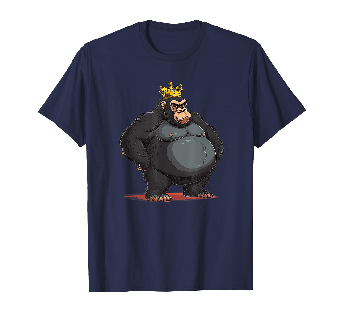 Fat Gorilla Monarch with Crown for a Royal Look T-Shirt