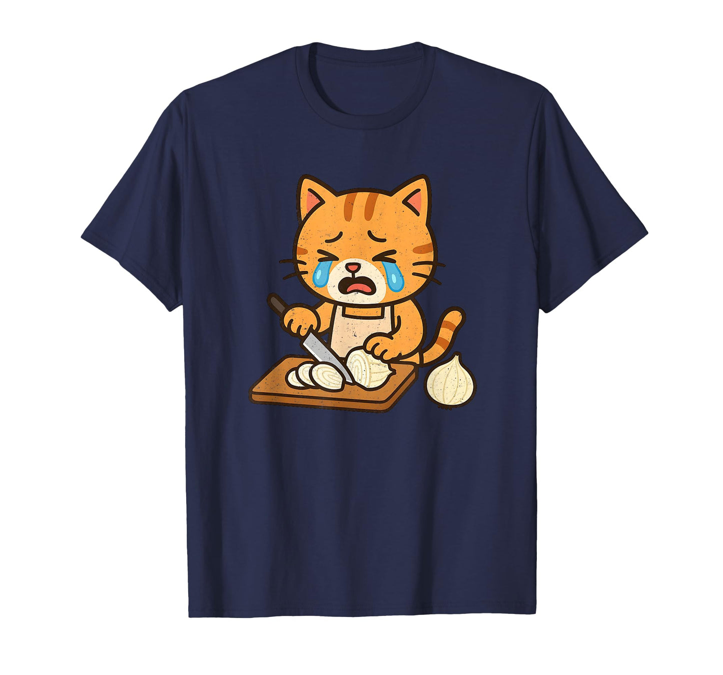 Crying Cat Cutting Onion T-Shirt