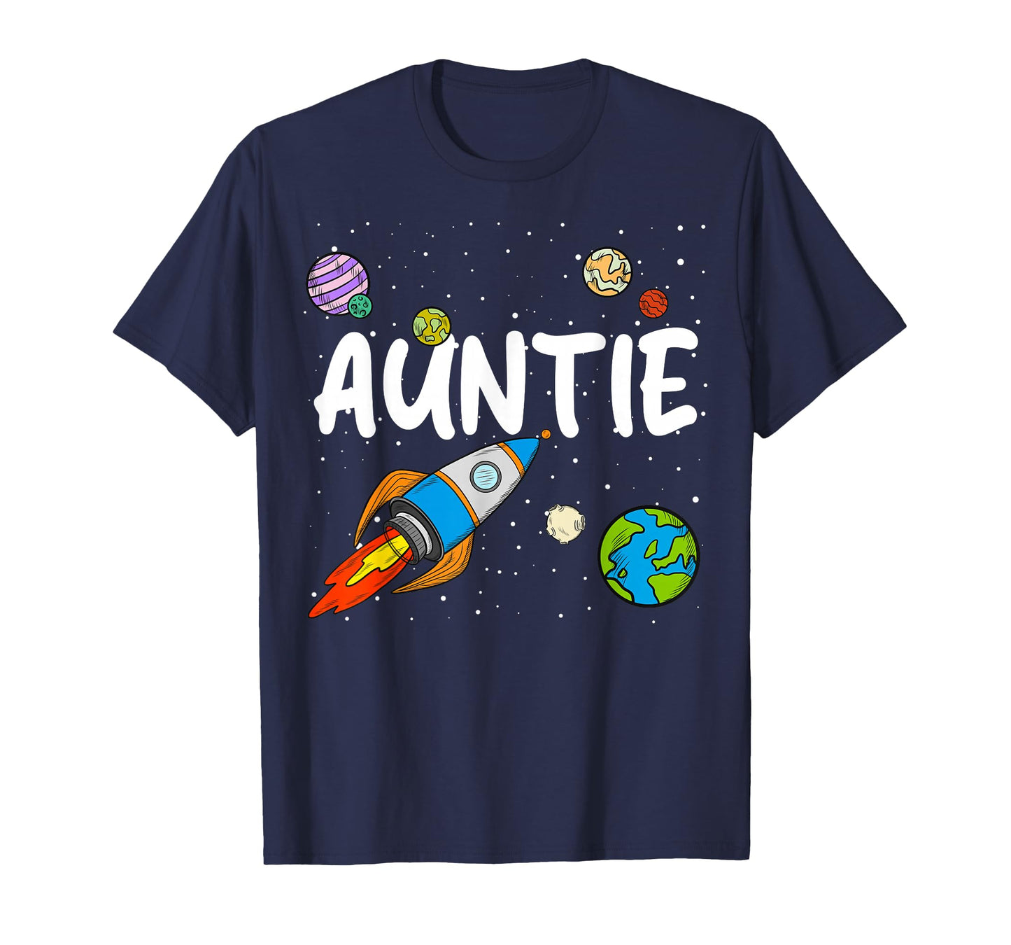 Auntie of The Birthday Boy Rocket Space Outfit T-Shirt