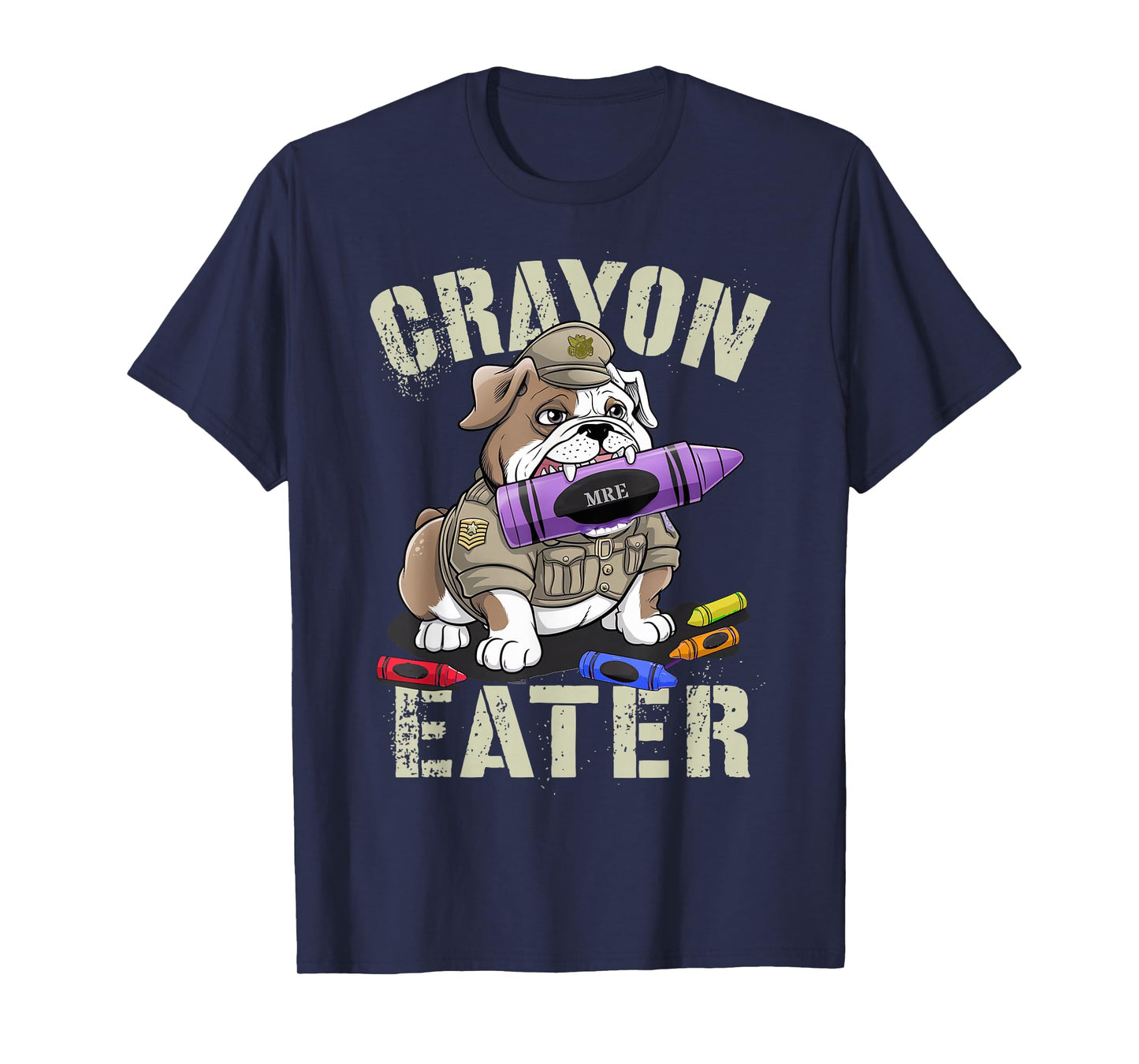 Sarcastic Crayon Eater Grunt Family Military Soldier Meme T-Shirt