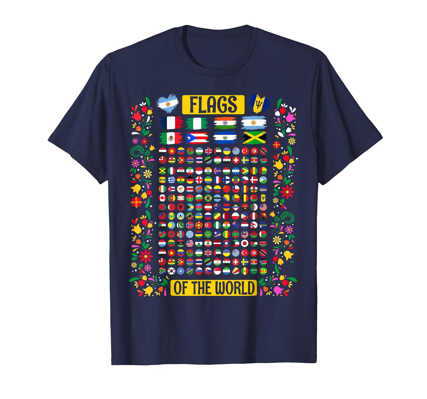 World Flag Outfit Idea for Kids & International Flags Themed T-Shirt