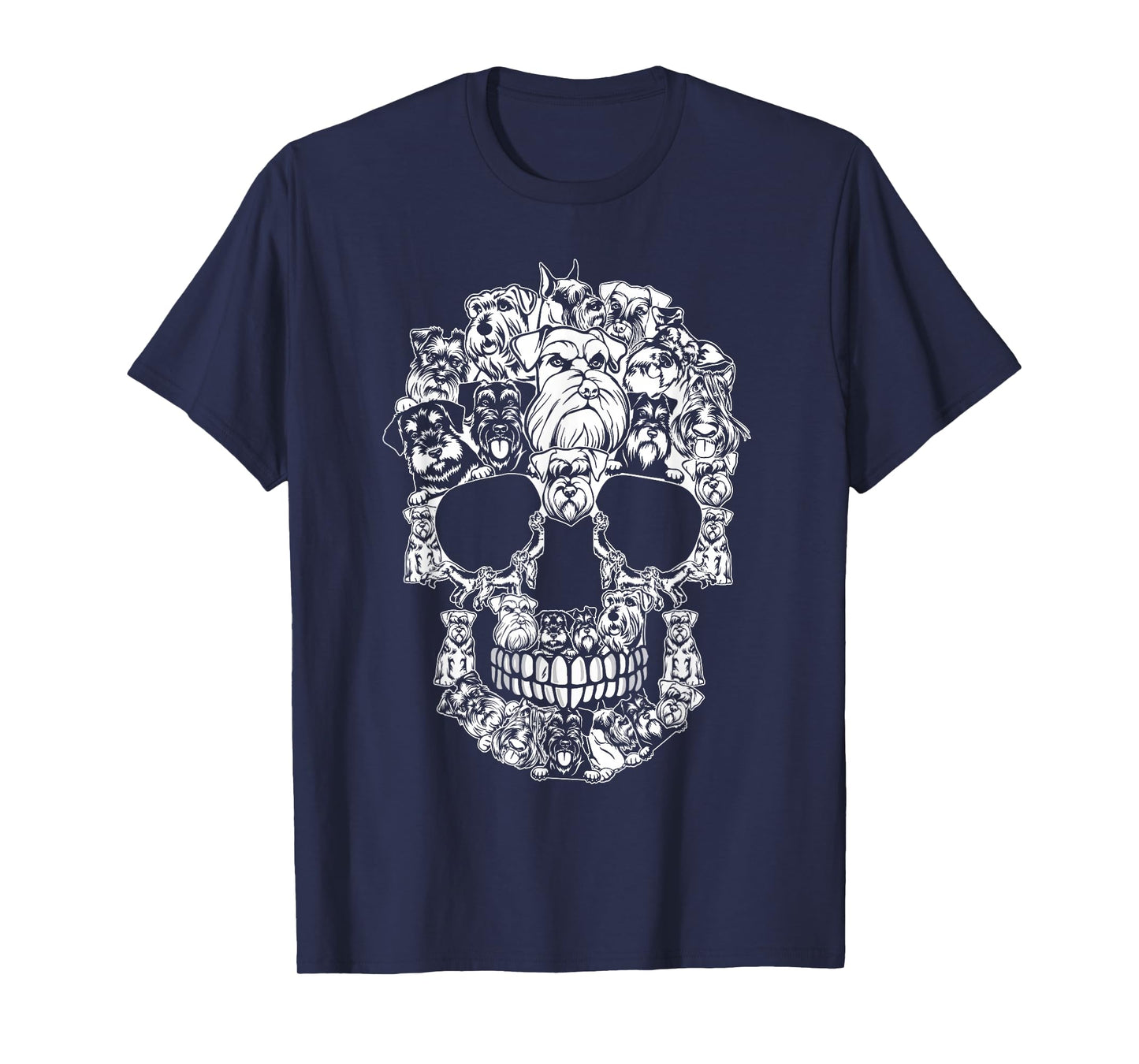 Matching Family Schnauzer Dog Skull Costume Halloween T-Shirt