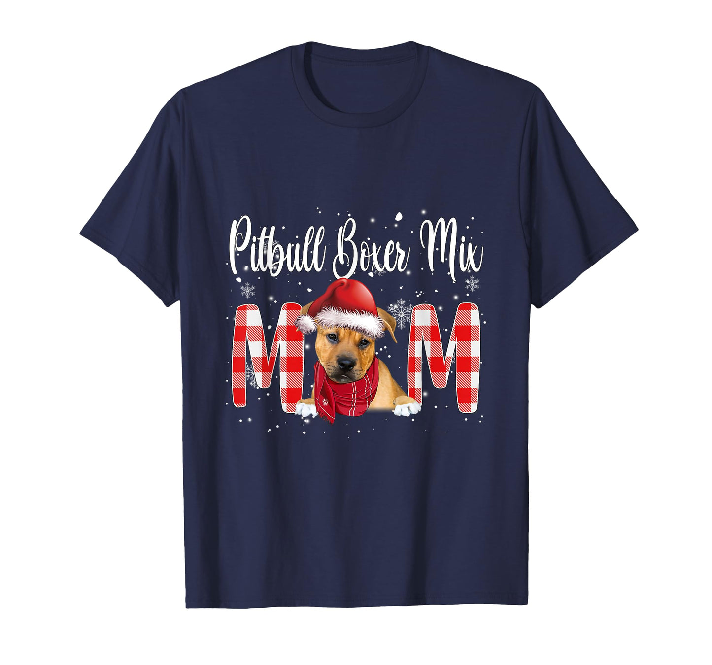 Pitbull Boxer Mix Dog Mom Dad Family Costume DIY Christmas T-Shirt