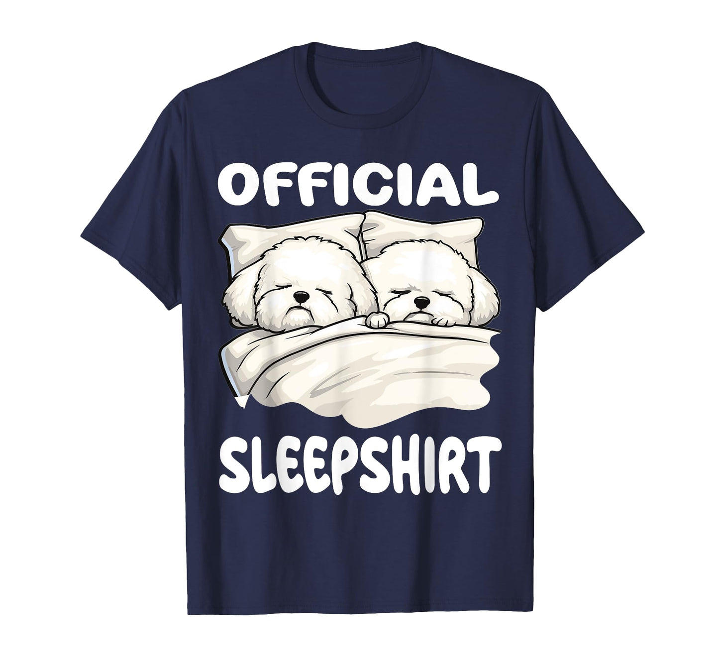 Bichon Frise Dog Official Sleepshirt Pajamas Nightgown T-Shirt for Men Women Kids