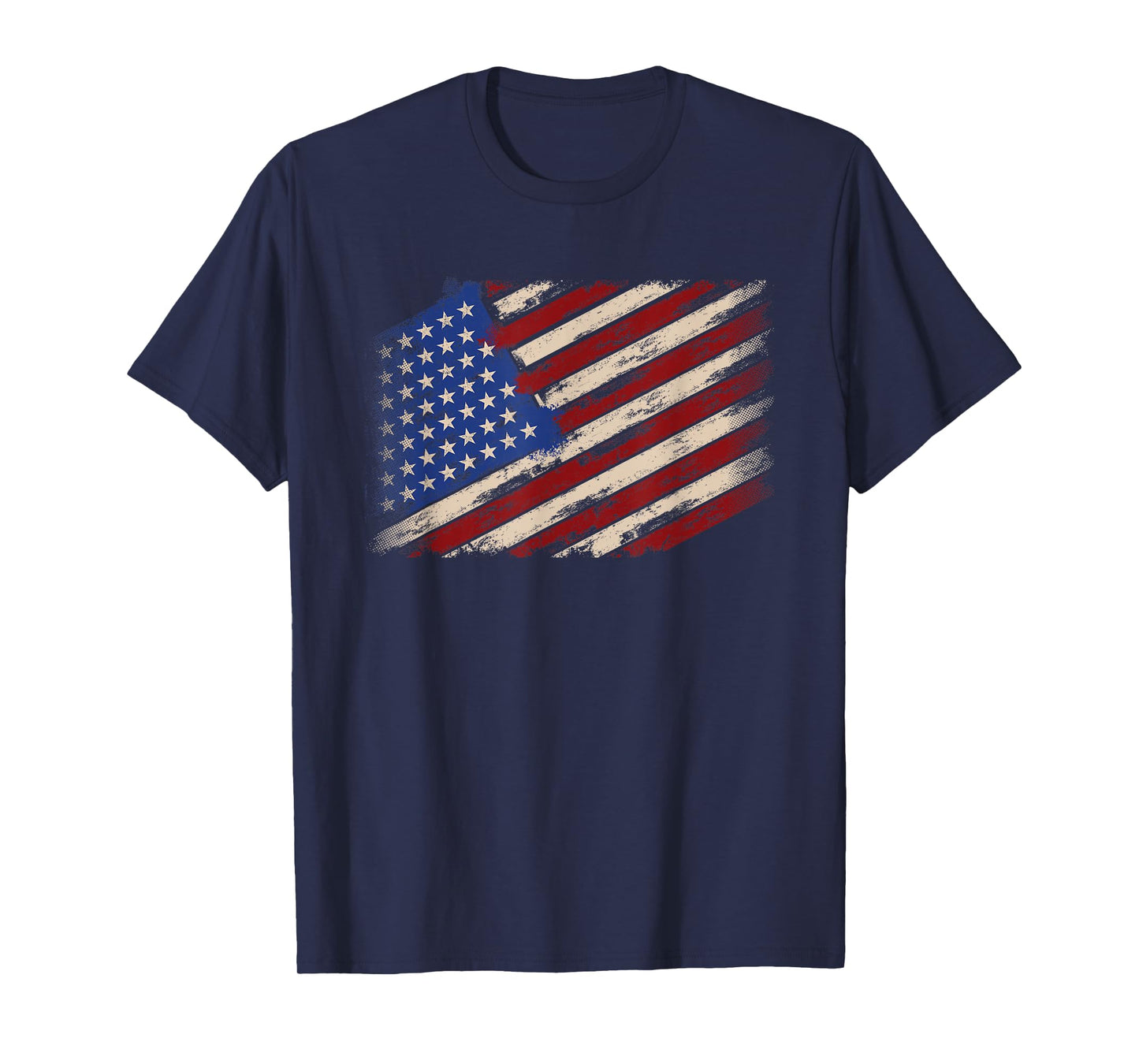 Distressed American Us Flag Vintage Retro look 4th Of July T-Shirt