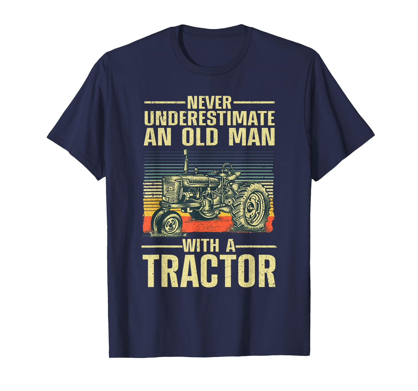 Cool Tractor Design for Grandpa Men Tractor Driver Farming T-Shirt Small