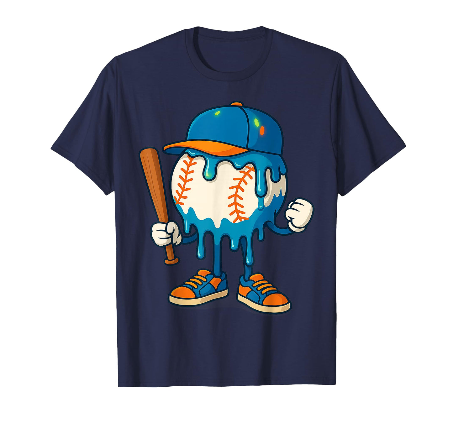 Baseball Drip Team for Boys Ice Cream Cool T-Shirt