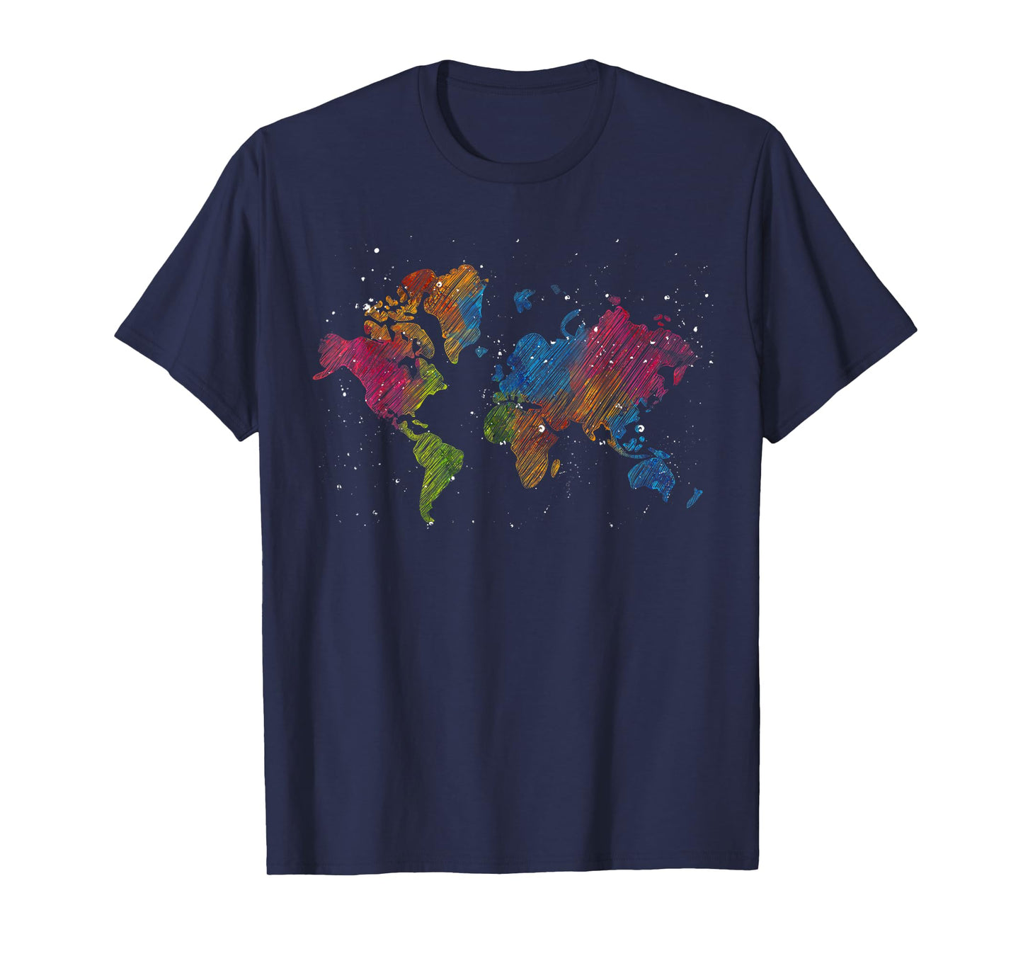 Travelling Country Travelling Colorful World Map T-Shirt
