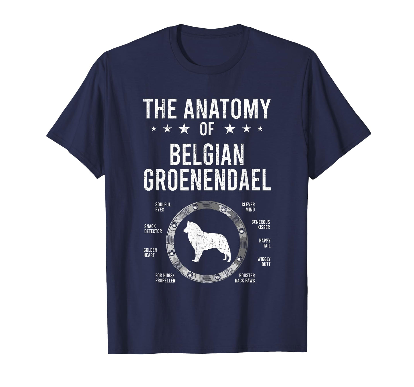 Anatomy of Belgian Groenendael Dog Lover T-Shirt