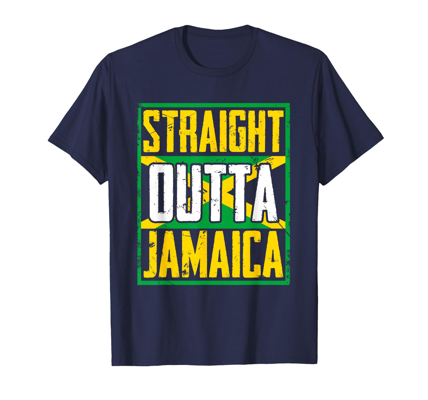 Straight Outta Jamaica | Caribbean Country | Jamaican Flag T-Shirt