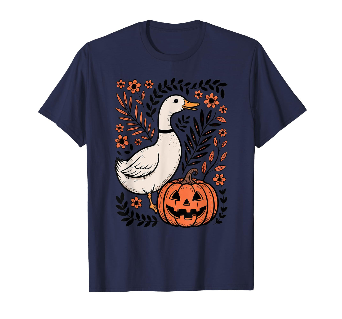 Vintage Silly Goose Boho Floral Halloween Costume T-Shirt