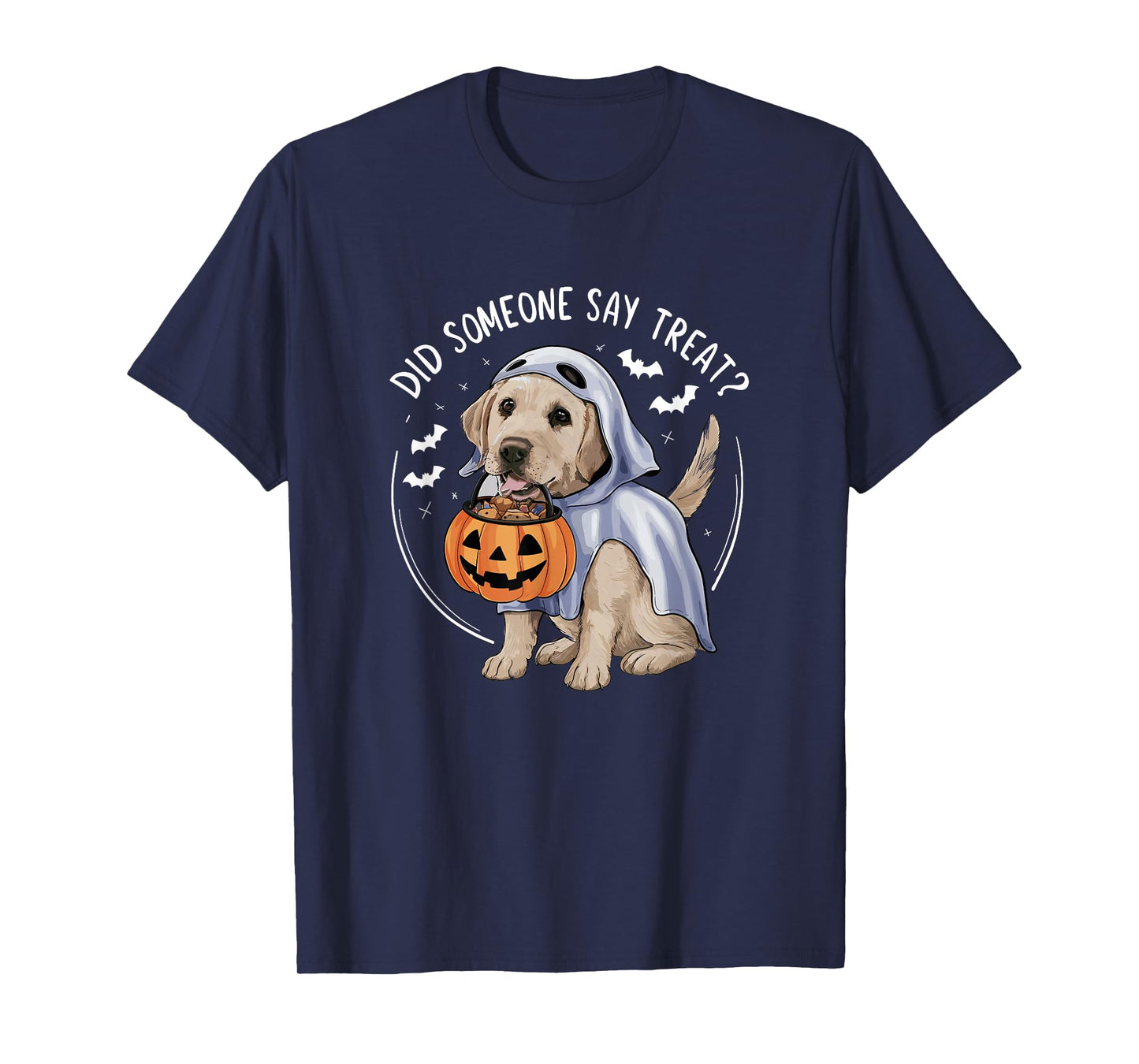 Ghost Labrador Puppy Treats Halloween Labrador Dog Lover T-Shirt