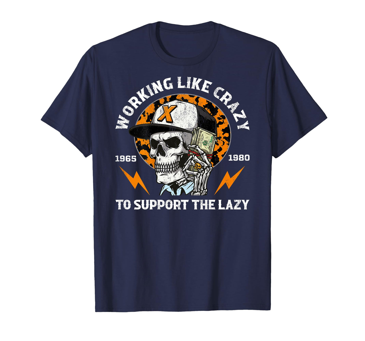 Halloween Working Like Crazy To Support The Lazy In Back T-Shirt