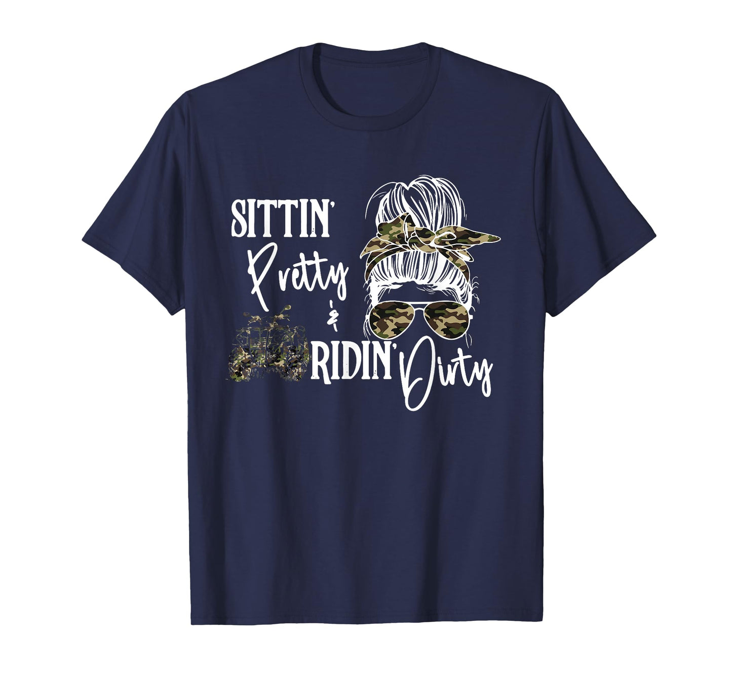 Messy Bun, Sittin Pretty & Ridin-Dirty, Country Southern T-Shirt