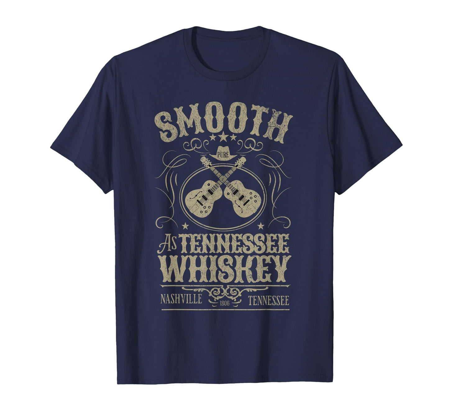 Smooth As Tennessee Whiskey Country Music Bourbon Vintage T-Shirt