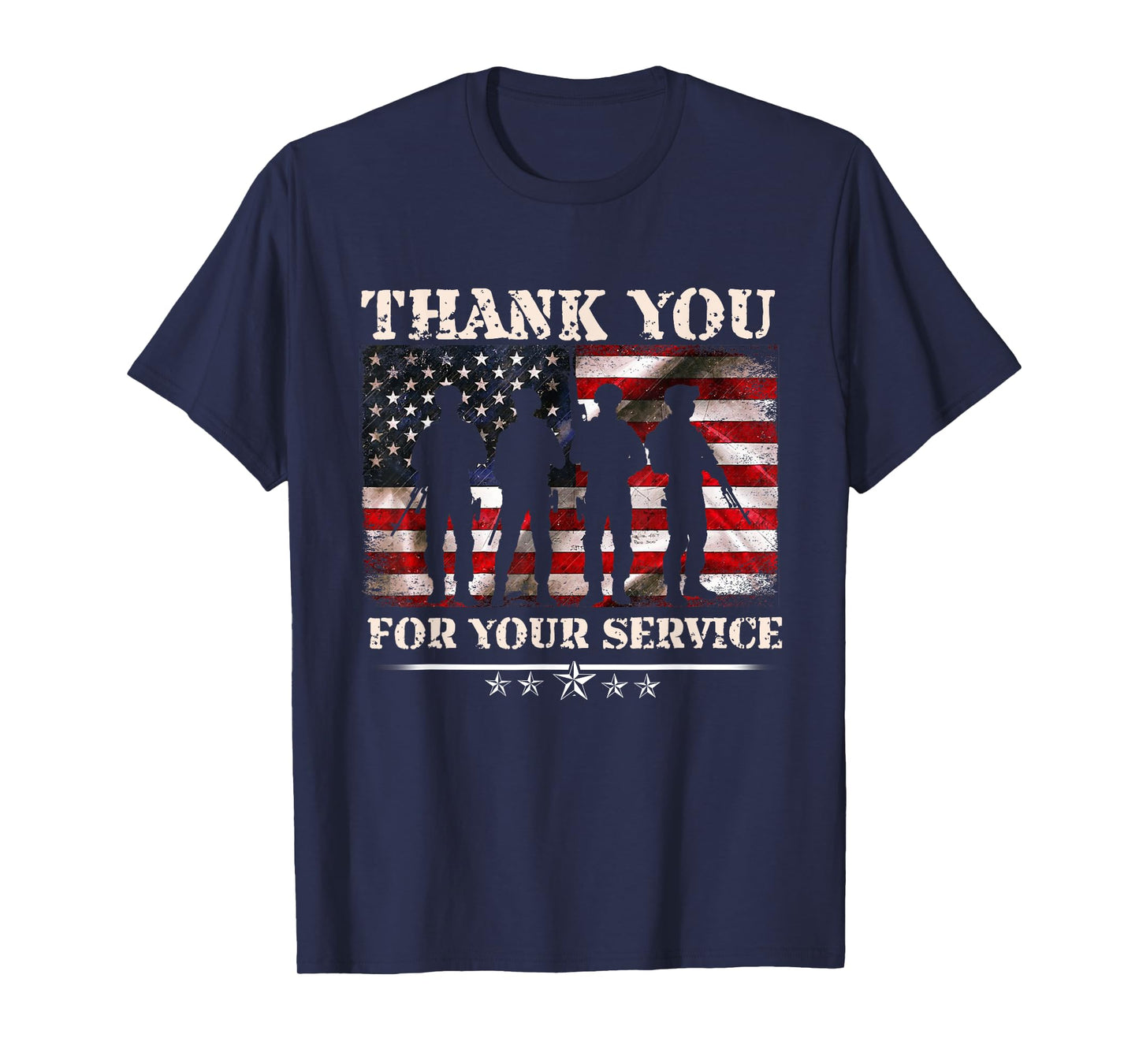 Thank You For Your Service American Flag Veterans Day T-Shirt