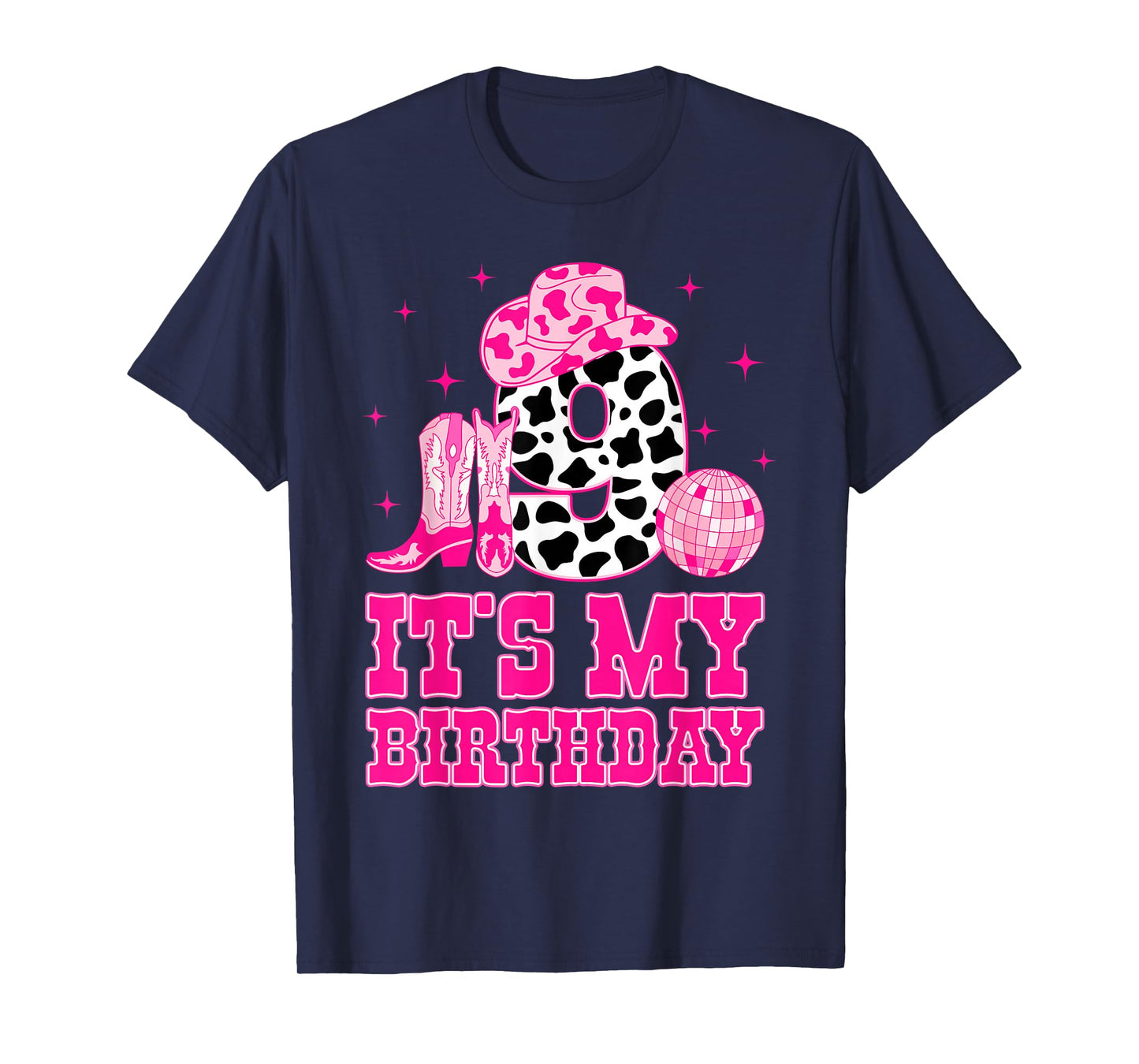It's My 9th Birthday Cowgirl 9 Years Old Western Kids Girls T-Shirt