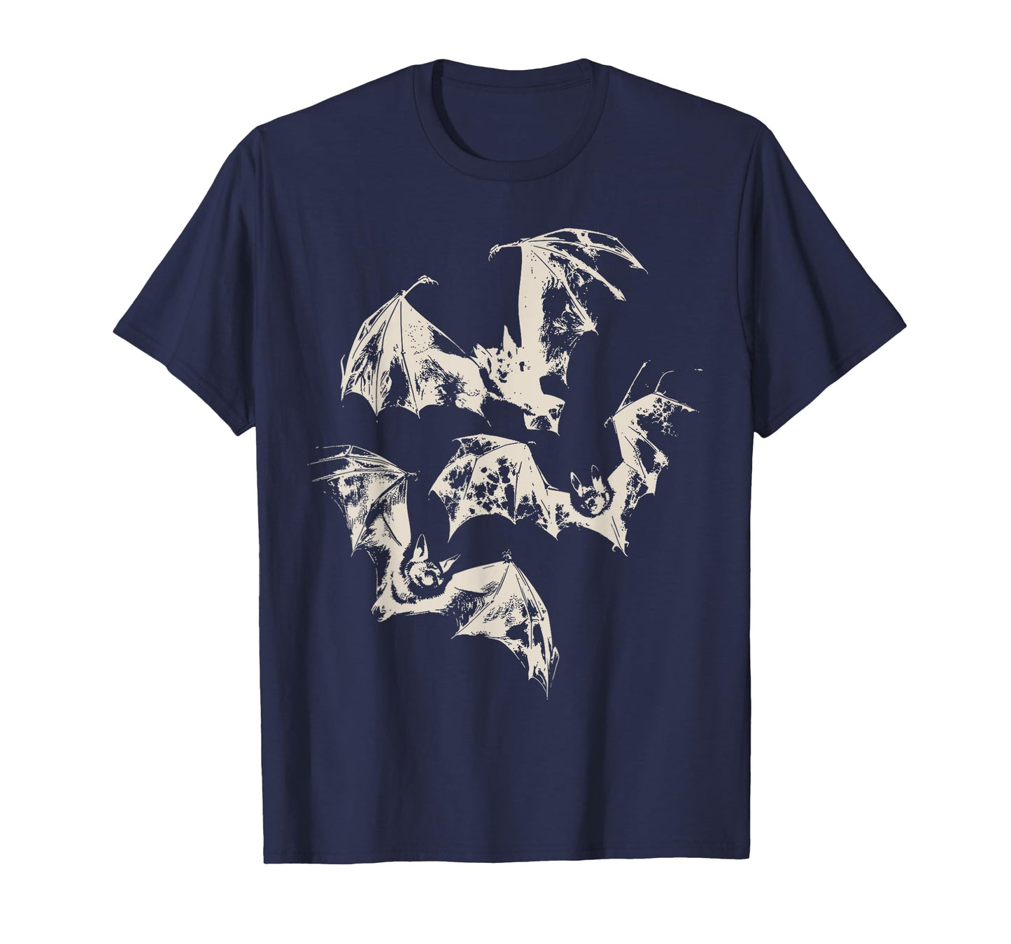 Three Bats Vintage Graphic | Washed Retro Gothic Men Women T-Shirt